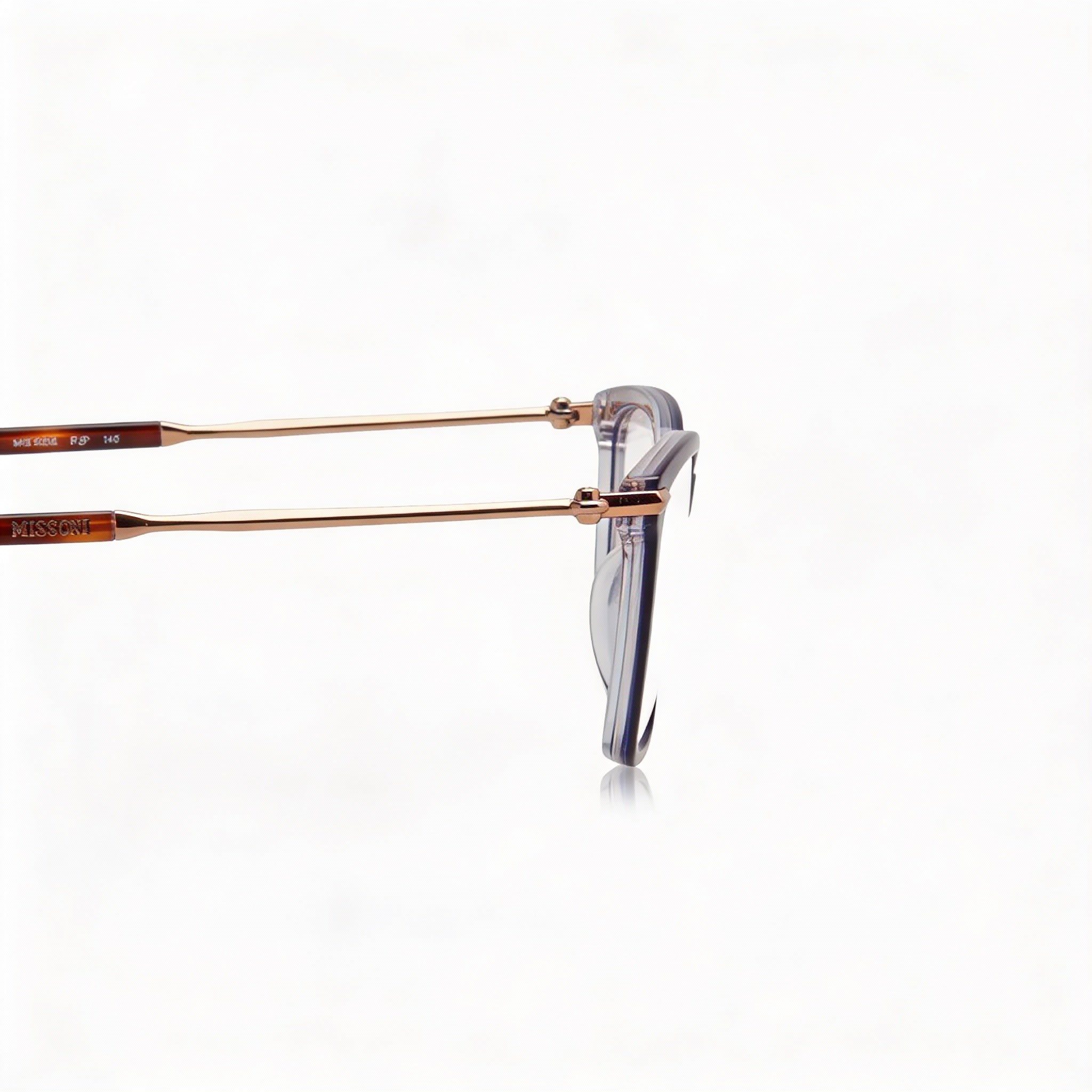 Missoni Mis 0058 Women's Eyeglasses with an Acetate Frame, Blue Frame Color, and 53mm Lens Width, Photo 3