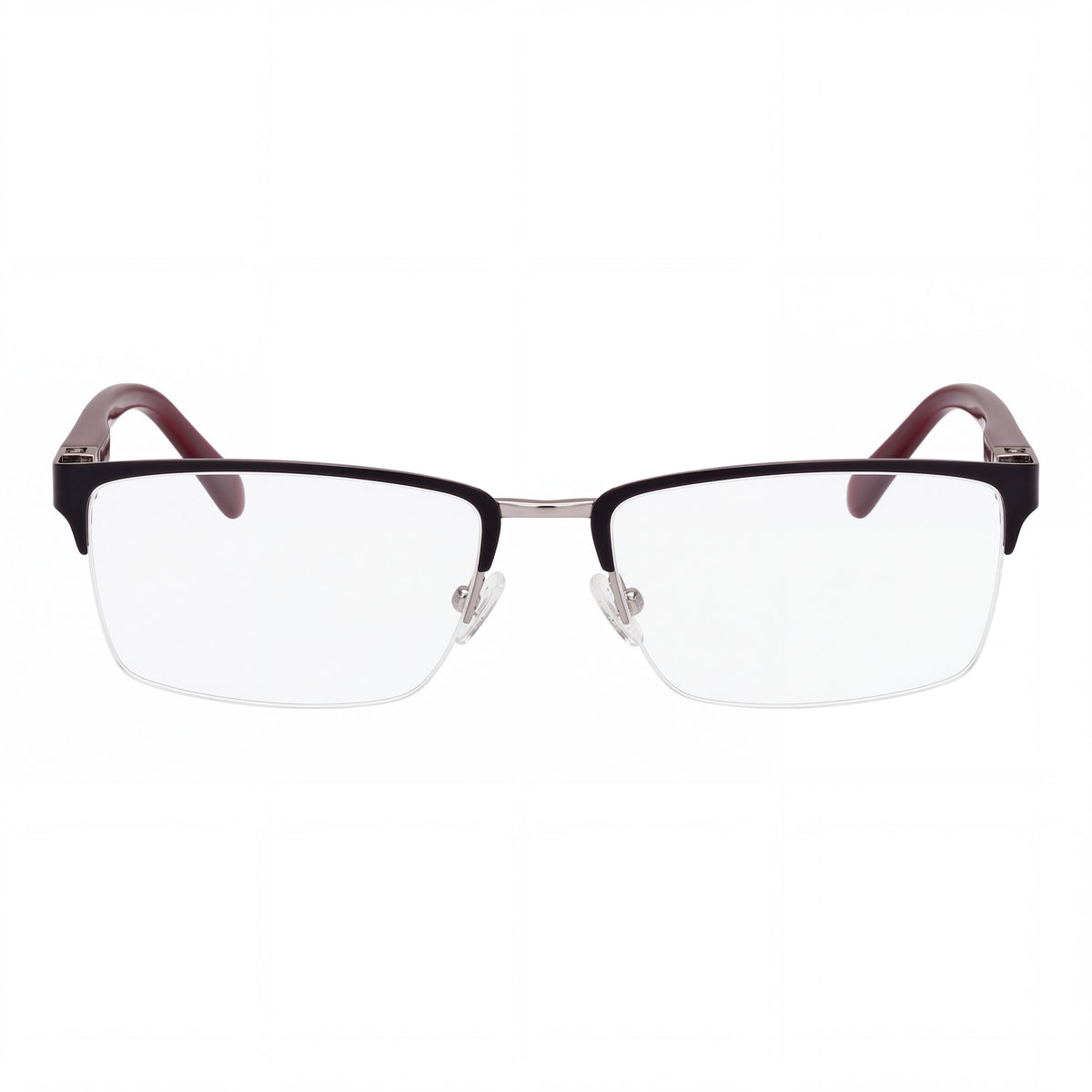 GUESS Gu50191 Gafas unisex de metal negro mate y burdeos brillante de 58 mm, Photo 2