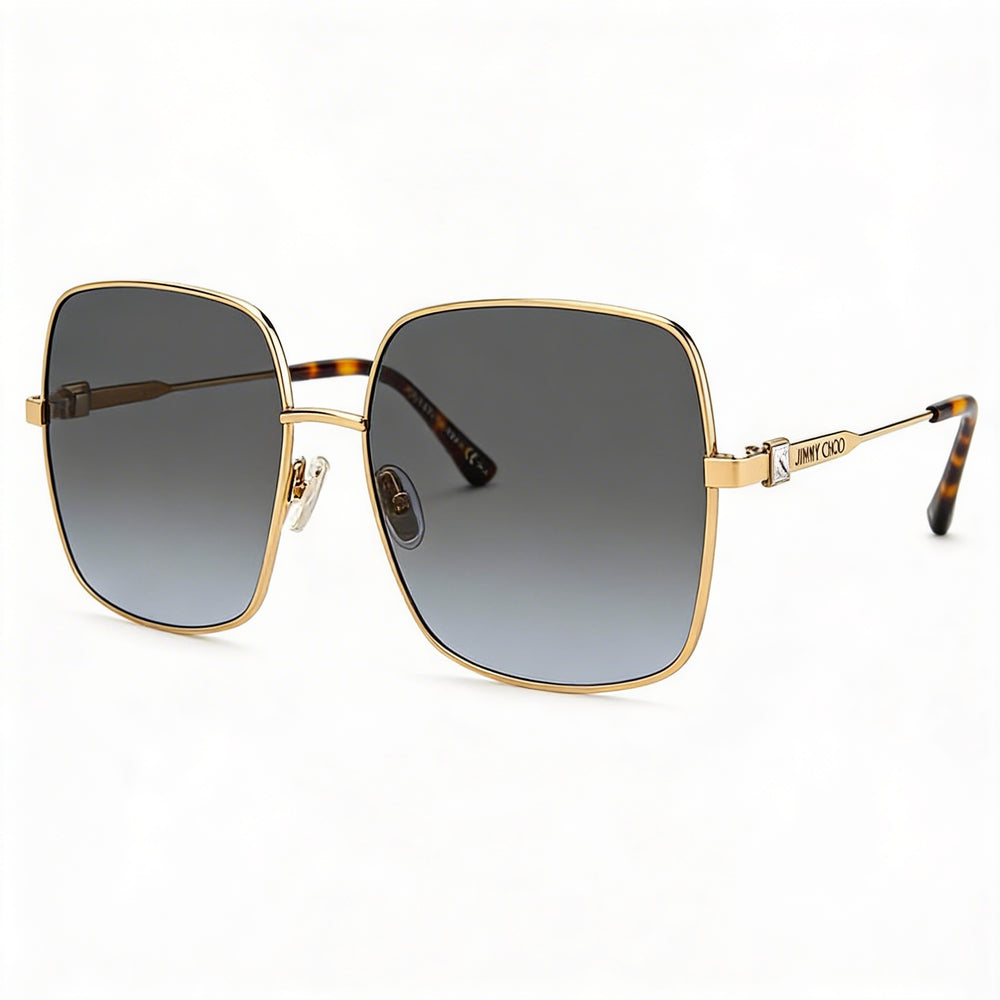 JIMMY CHOO Classic Women's Stainless Steel Rose Gold Polycarbonate UV Protection Sunglasses 58-16-145