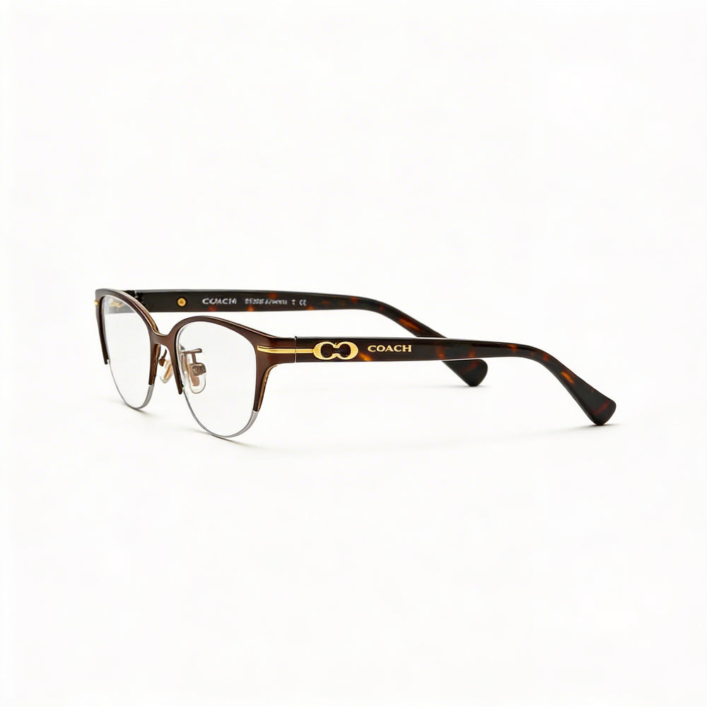 Gafas de Vista COACH Hc 5058 de Mujer Rectangulares Semial Aire en Marrón Oscuro Satinado Carey Oscuro de Compuesto de 49mm