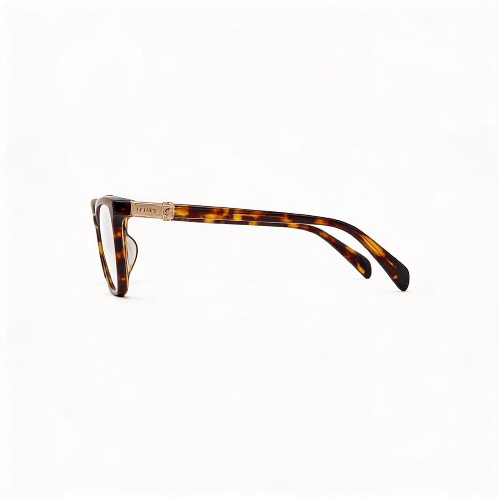 Tous Classic Women's Timeless Acetate Optical Eyeglasses in Shiny Brown Yellow Havana, Lens Width 51mm