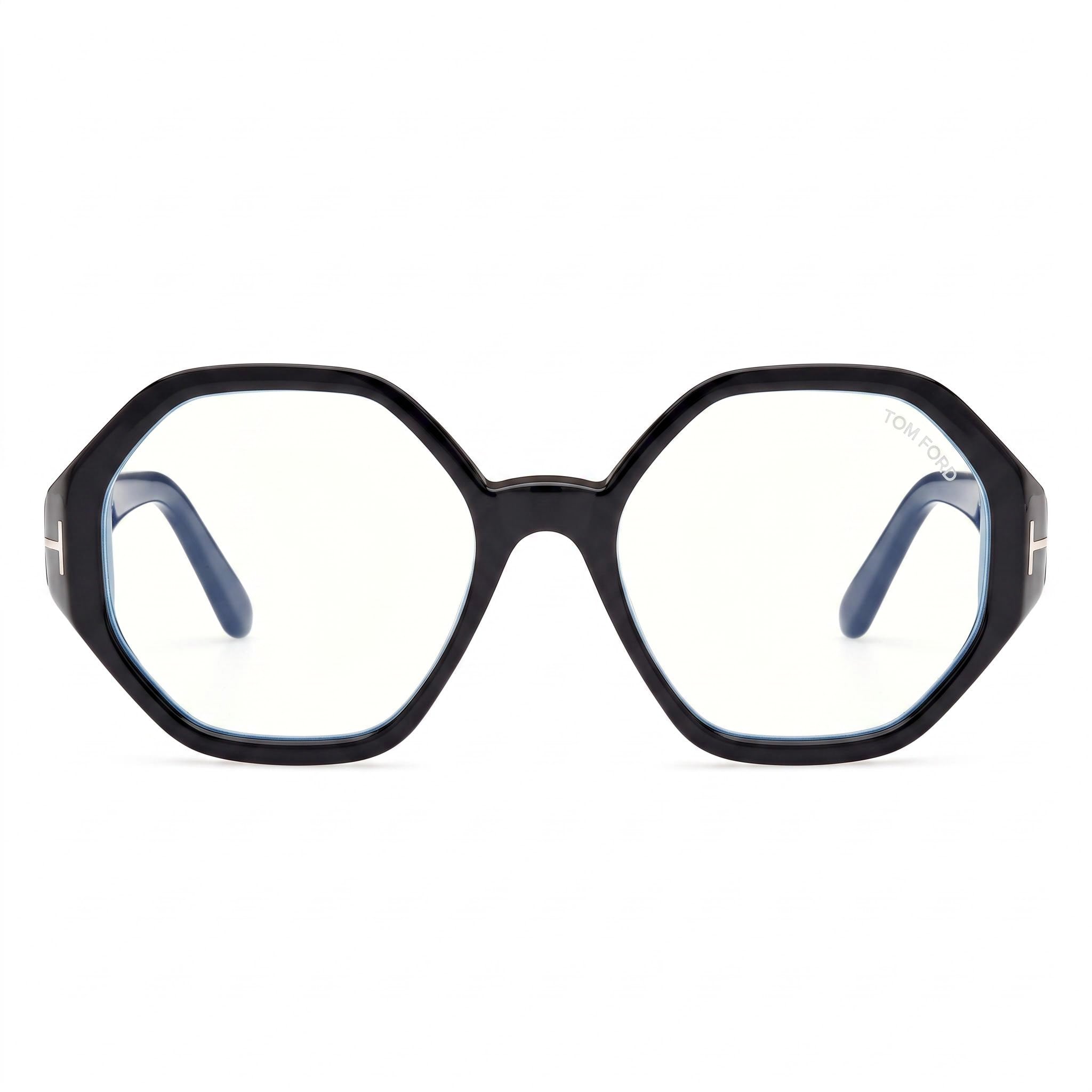 Tom Ford FT5967-B Unisex Black Eyewear with Polycarbonate Lenses, Lens Width 53mm, Bridge 18mm, Temple 140mm, Photo 2