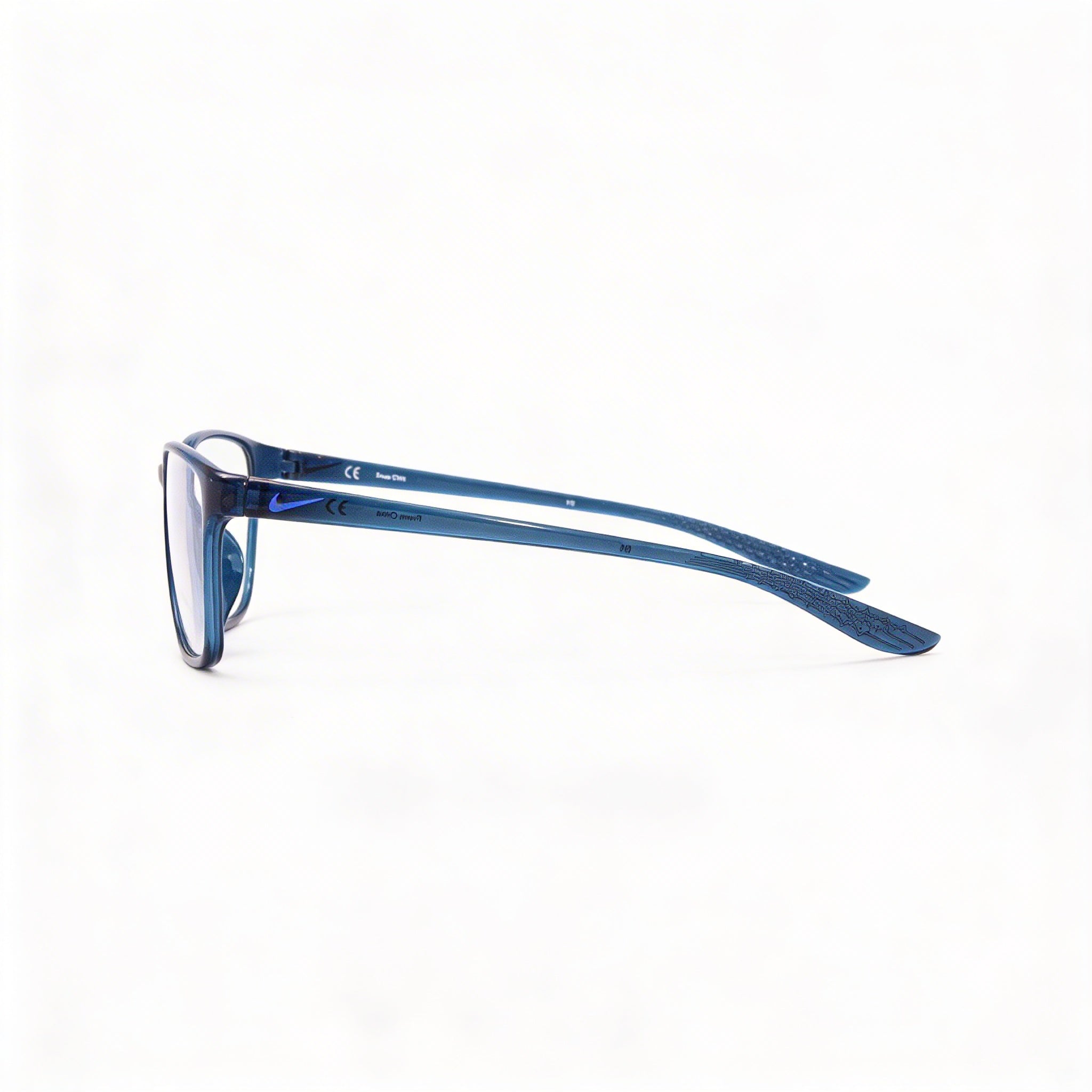 Nike 7027 Metal Frame Eyeglasses for Men with Lenses, Midnight Turq, 53-15-140, Photo 3