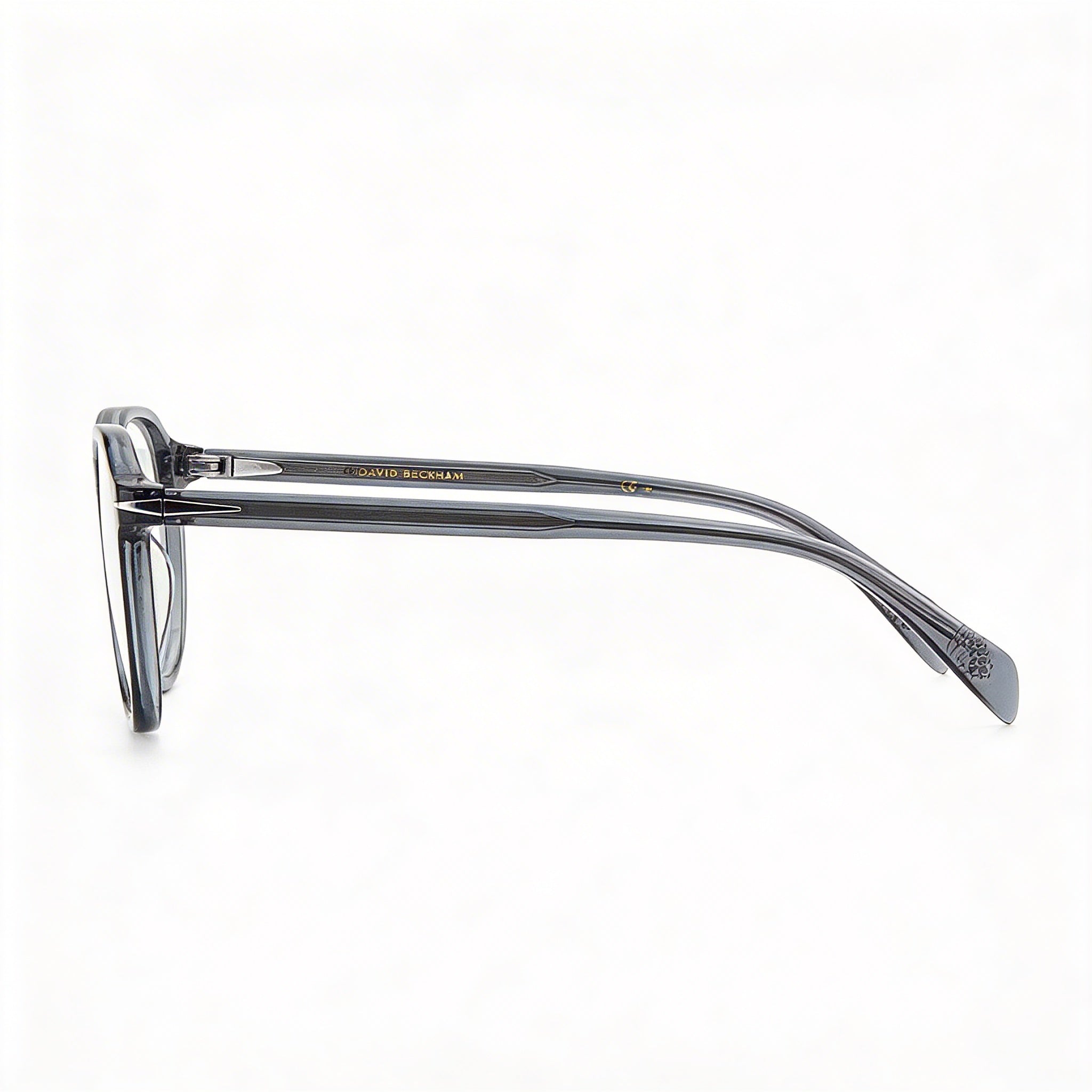 David Beckham Db 1084 Men's Transparent Grey Plastic Frame Eyewear 51mm Lens Width, Photo 2