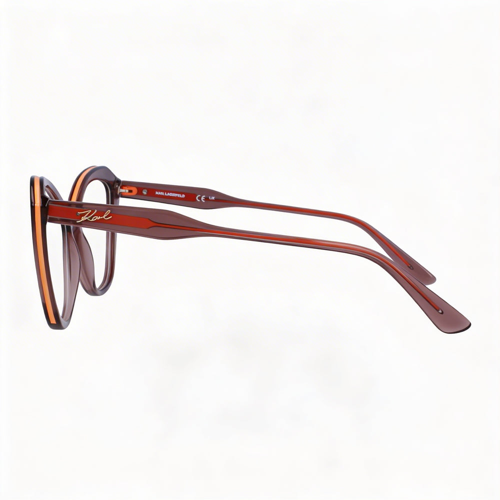 KARL LAGERFELD Modern Women's Brown Injected Frame Eyeglasses with Polycarbonate Lenses 52-19-140mm