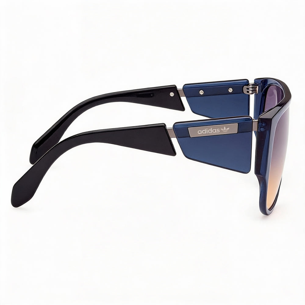 Gafas de sol adidas Modern para hombre con montura de plástico azul y lentes azules degradadas con protección UV, talla 59-14-145