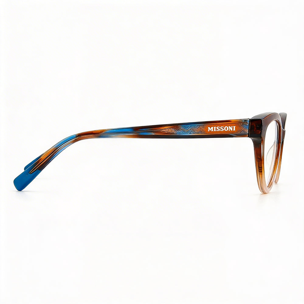 Gafas de sol Missoni Mis 0091 para mujer, estilo moderno, de acetato, con montura de cuerno marrón y lentes de policarbonato, 52 mm