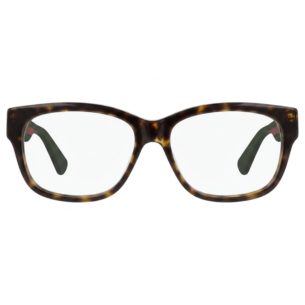Gucci Gg0278o-012 Women's Full Rim Rectangle Plastic Prescription Ready Optical Frames Havana Green 55mm