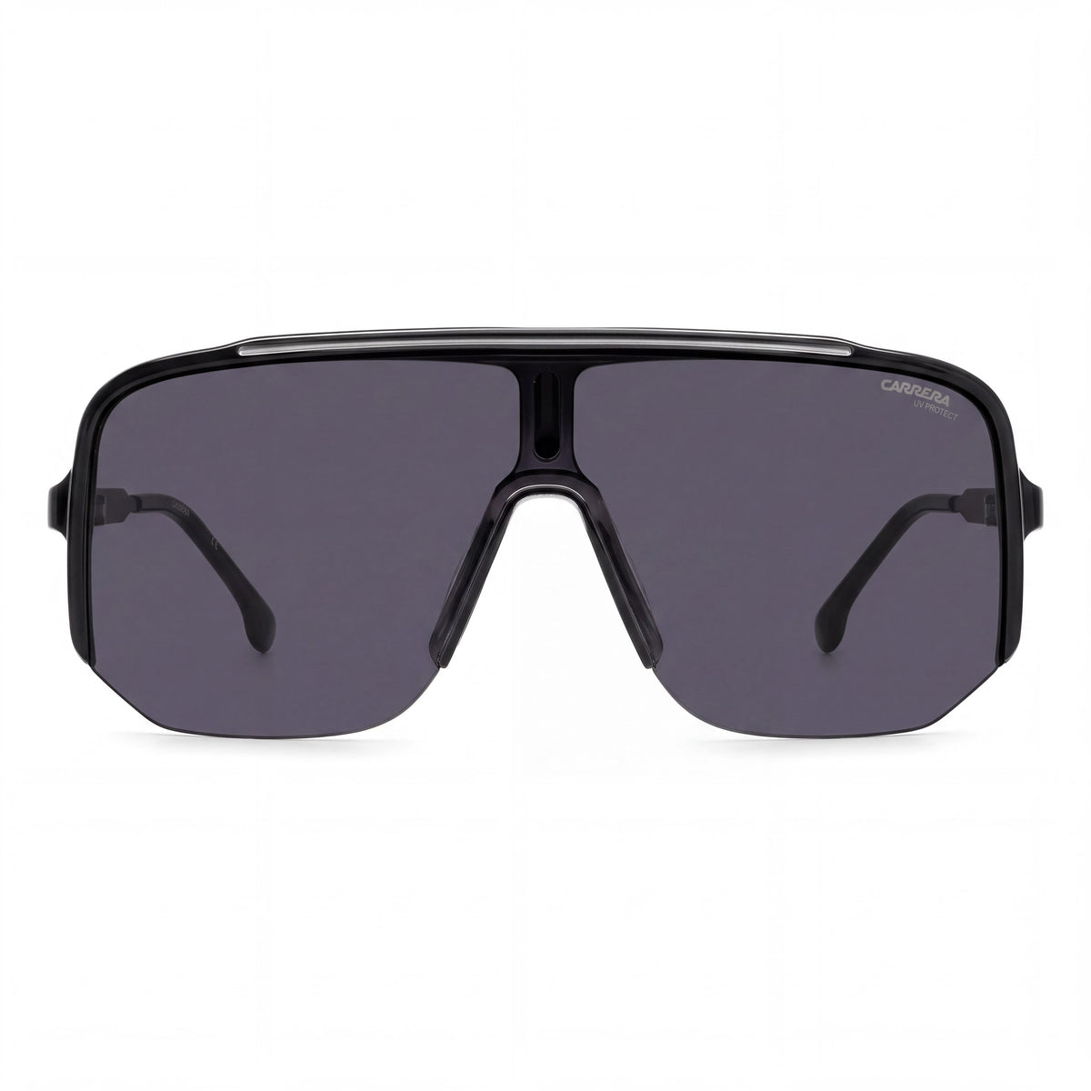 Carrera CARRERA 1060/S Unisex Polyamide Black Grey Frame Black Grey Lens Shield Sunglasses Lens Width 99mm, Photo 2