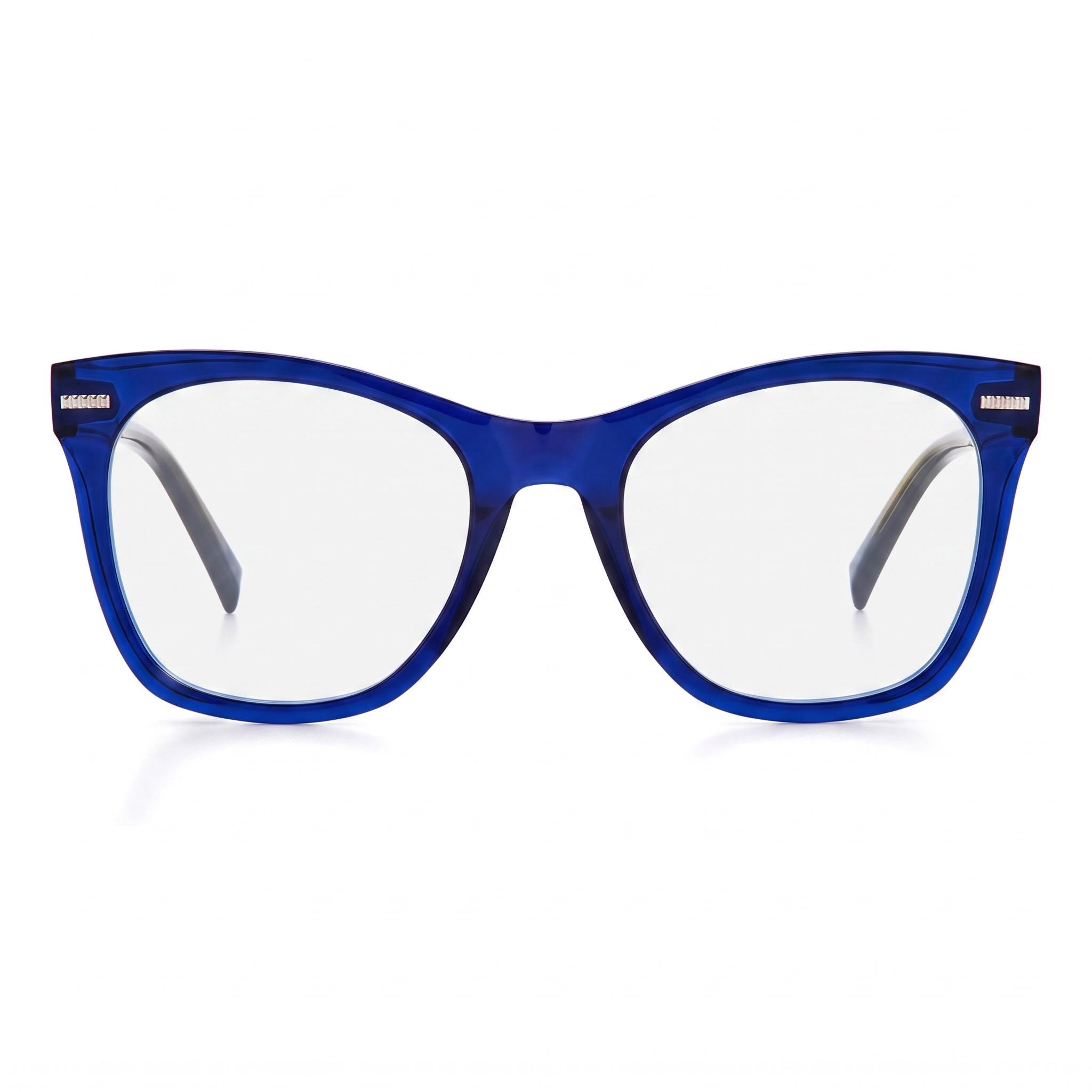 Missoni Modern Eyeglasses with a Transparent Blue Acetate Frame and Polycarbonate Lenses 52mm, Photo 2