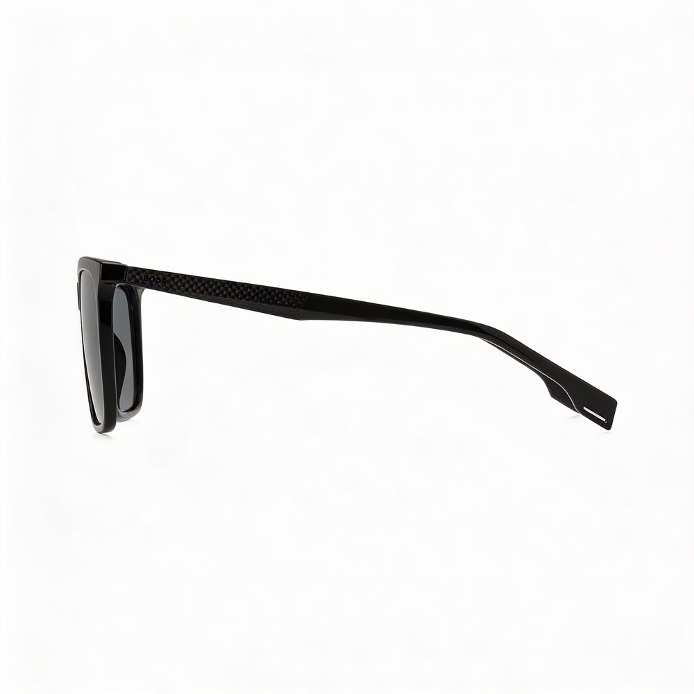Hugo Boss 1579/S Tech & Innovation Women's Black Grey Rectangular Acetate UV Protection Sunglasses, Grey Antireflex 57-17-150