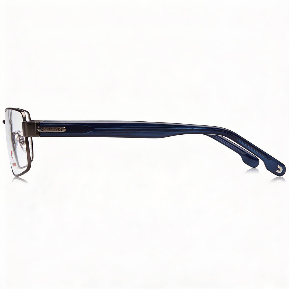 Gafas graduadas Carrera 8887 para hombre, modernas, oscuras, de acero aleado, con lentes transparentes, talla 57