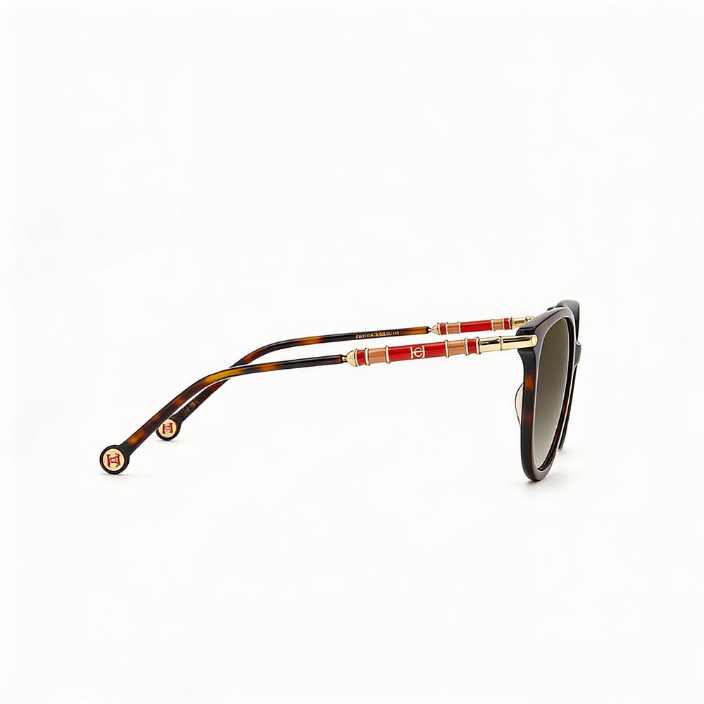 Gafas de sol Carolina Herrera CH 0023/S para mujer, armazón de acetato Habana, lentes grises degradadas con protección UV, 55 mm