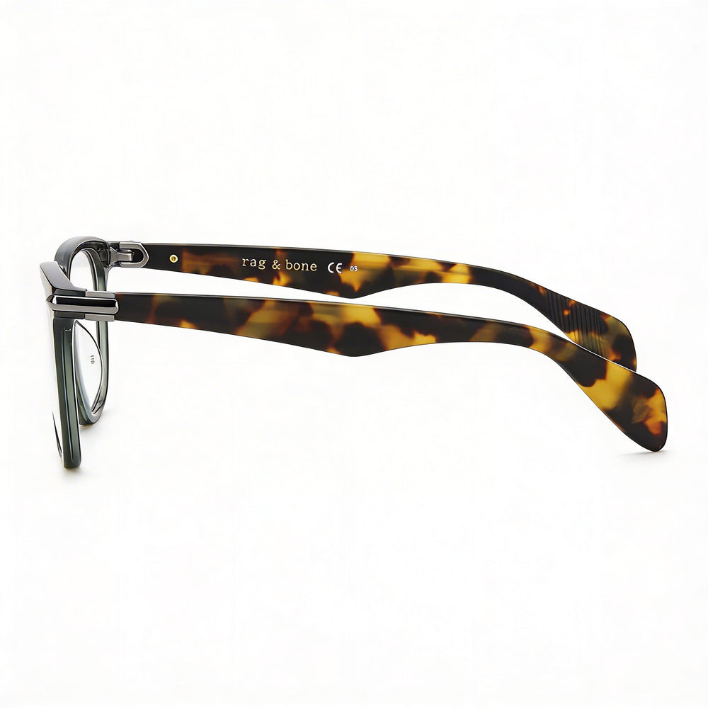 Gafas rag & bone modernas unisex con montura de acetato y lentes no graduadas fotosensibles, color habana caqui 49 mm