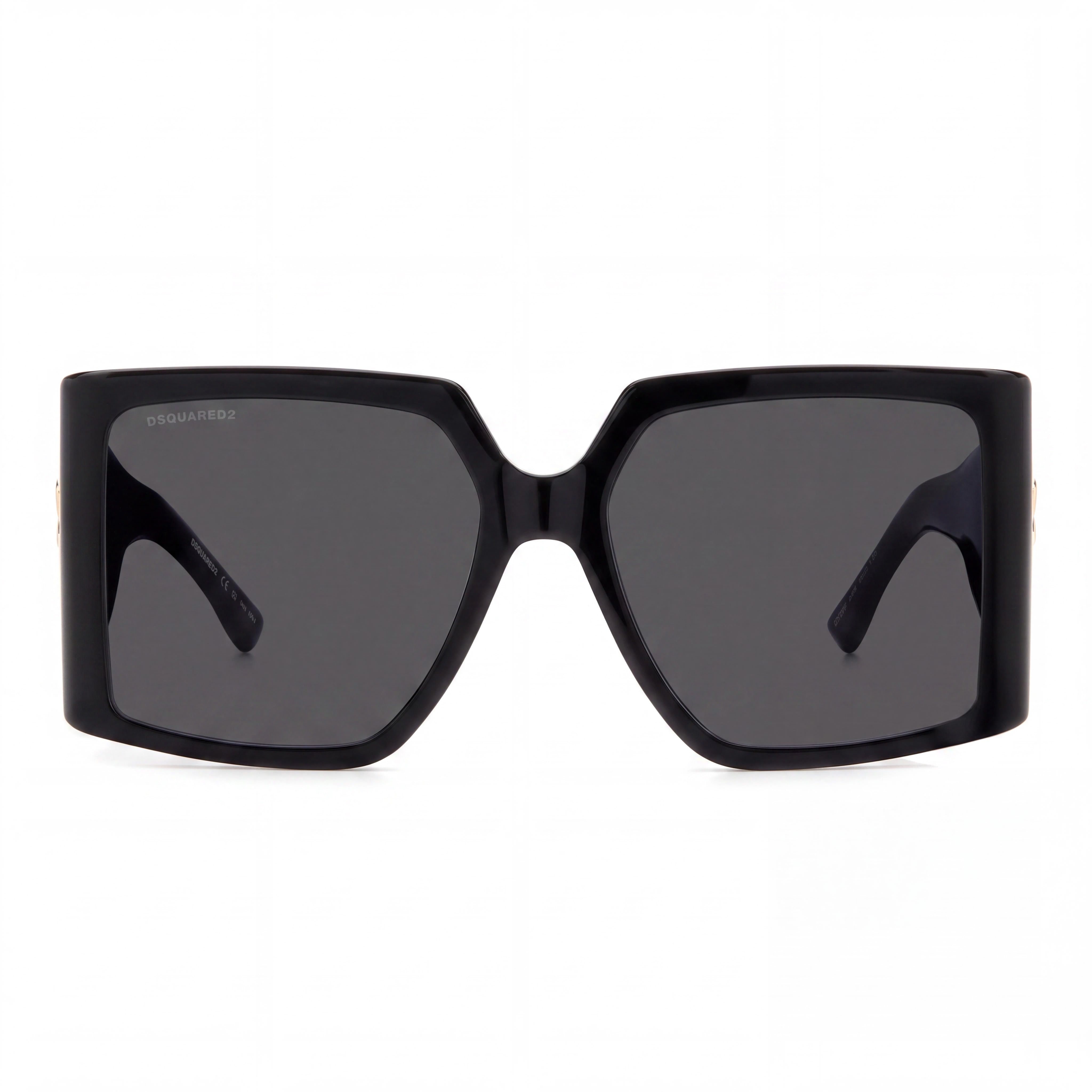 DSQUARED2 D2 0096/S Women's Casual Acetate Black Grey Frame Grey Lens Non-Polarized Sunglasses 56mm, Photo 2