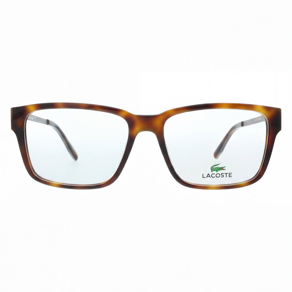Lacoste L2867 214 Women's Eyeglasses featuring Havana Plastic Full Rim Rectangle Frame, 54mm Lens Width, Photo 2