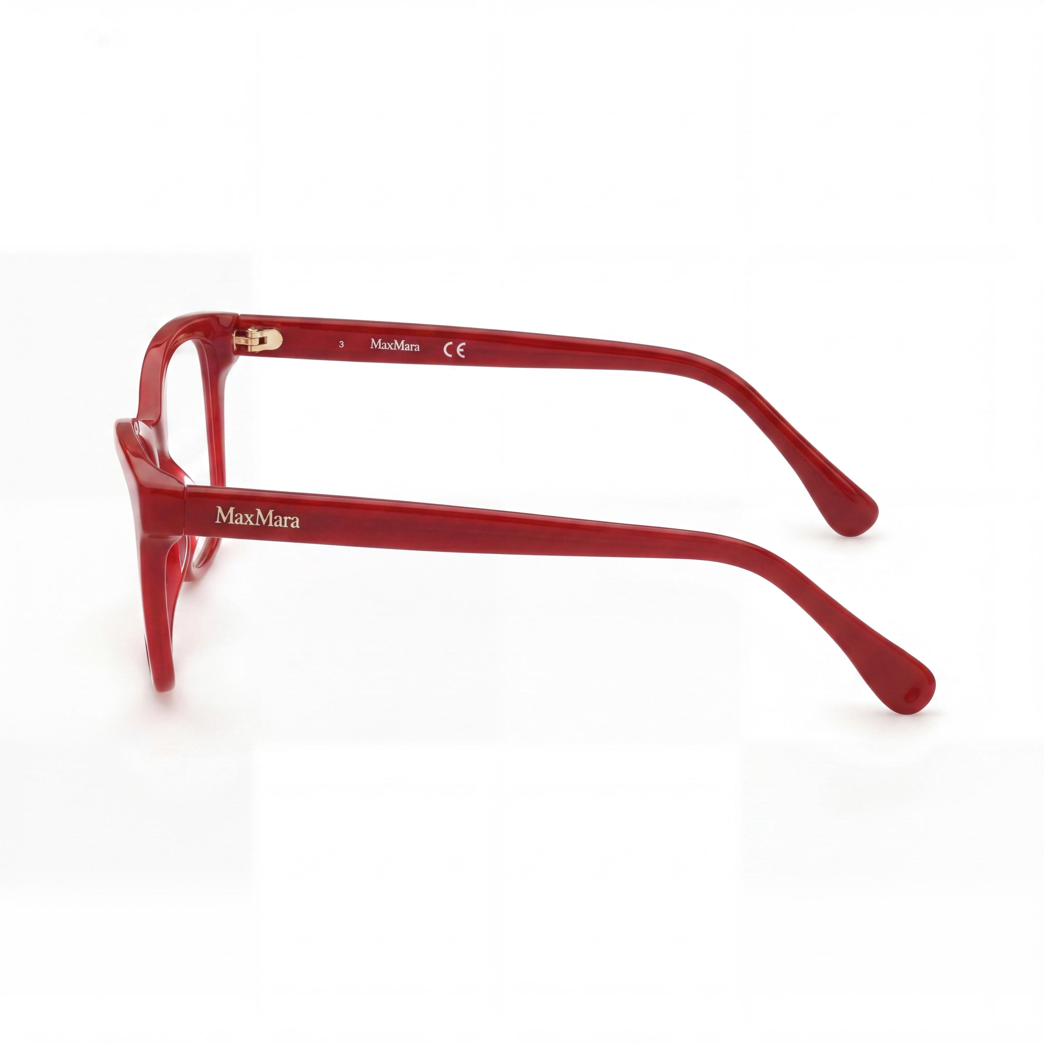 MaxMara Mm5032-f Men's Red Plastic Frame with Polycarbonate Lenses Eyewear 54-15-145mm, Photo 2
