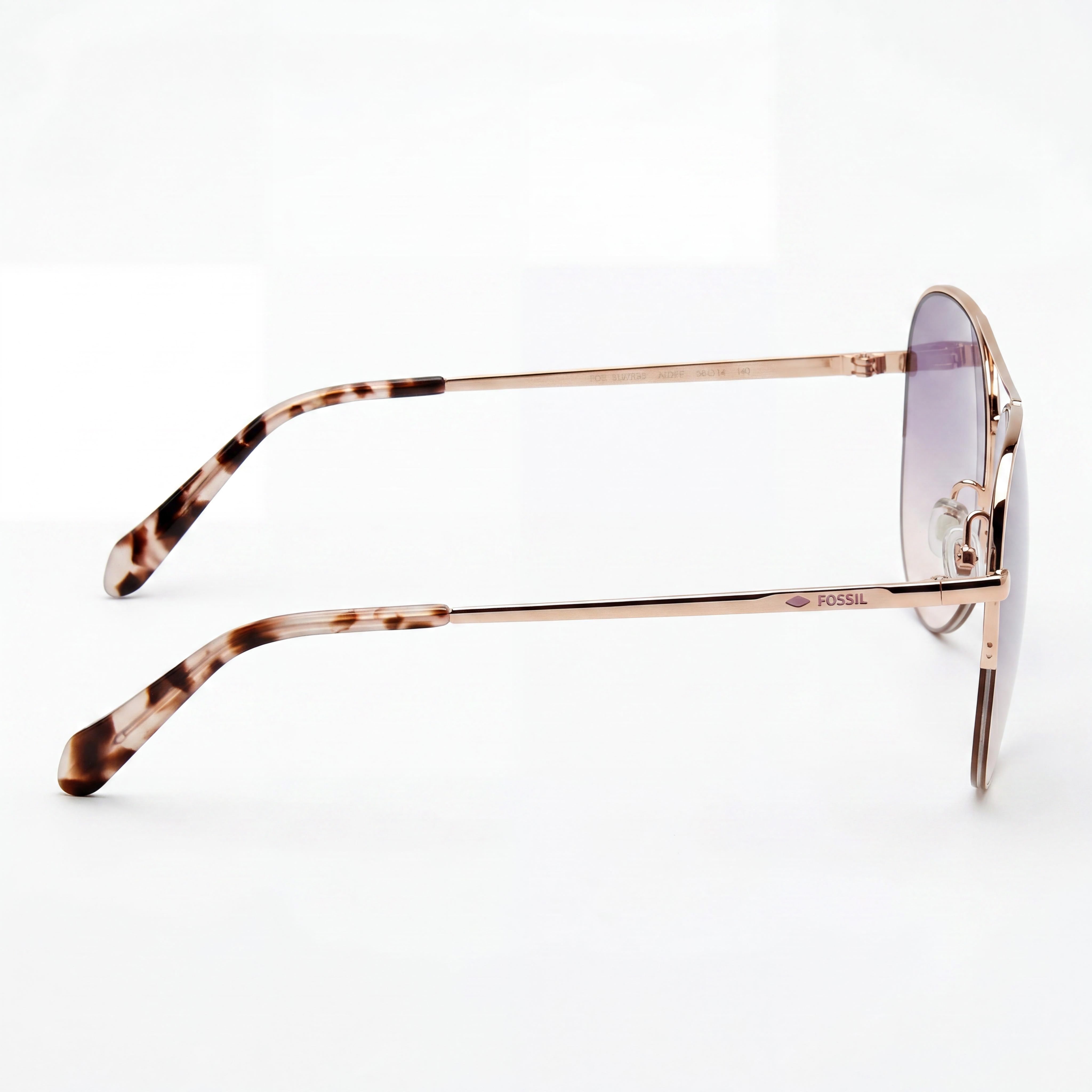 Fossil Fos 3137/G/S Women's Red Gold Stainless Steel Frame, Red Gold Lenses, UV Protection 58mm, Photo 3