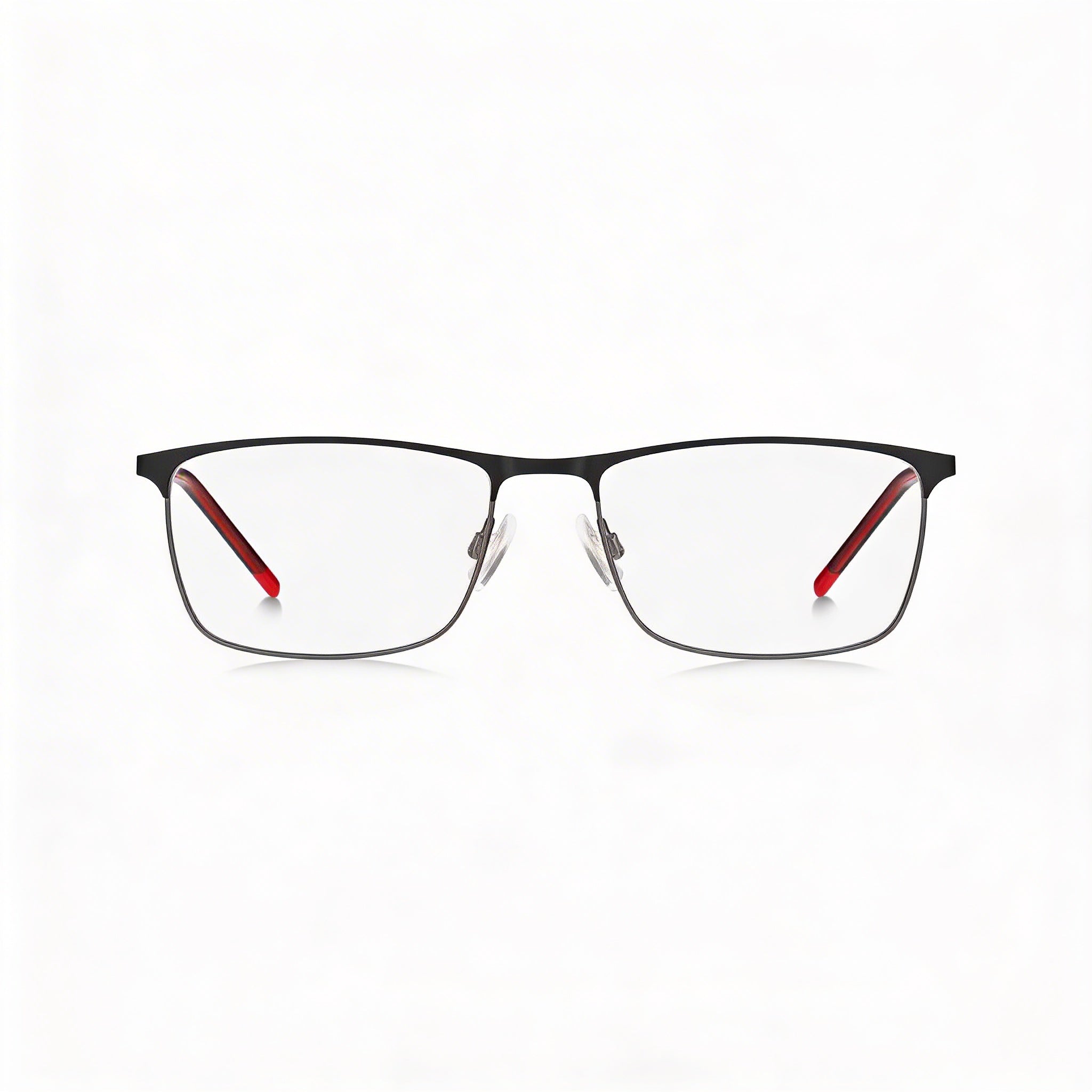 HUGO Hg 1182 Men's Rectangular Stainless Steel Optical Frame Matt Black Dark Roughenium 58-18-145mm, Photo 3