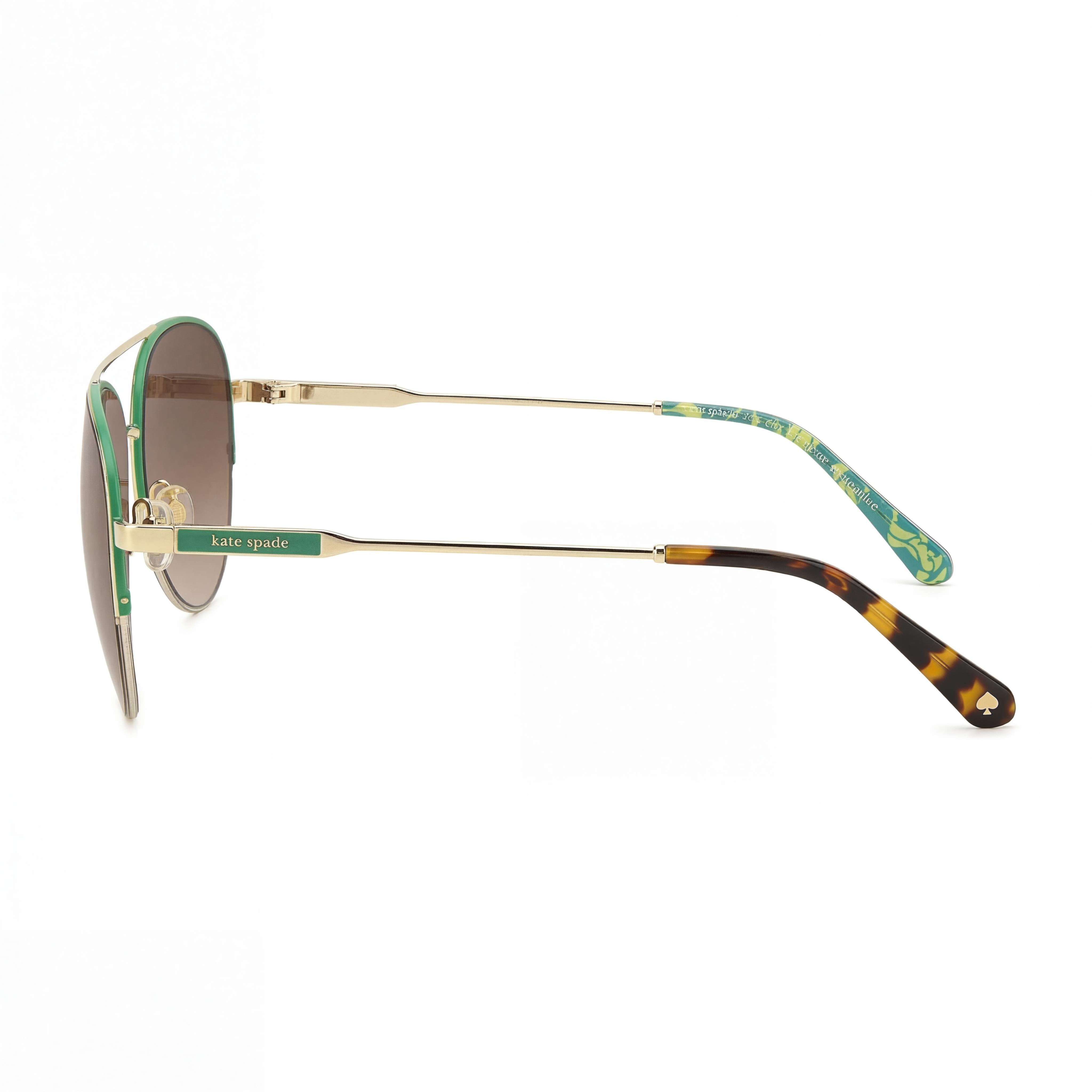 kate spade new york Janece/G/S para mujer, dorado, verde, acero inoxidable, sin gafas de sol, 58 mm, Photo 3