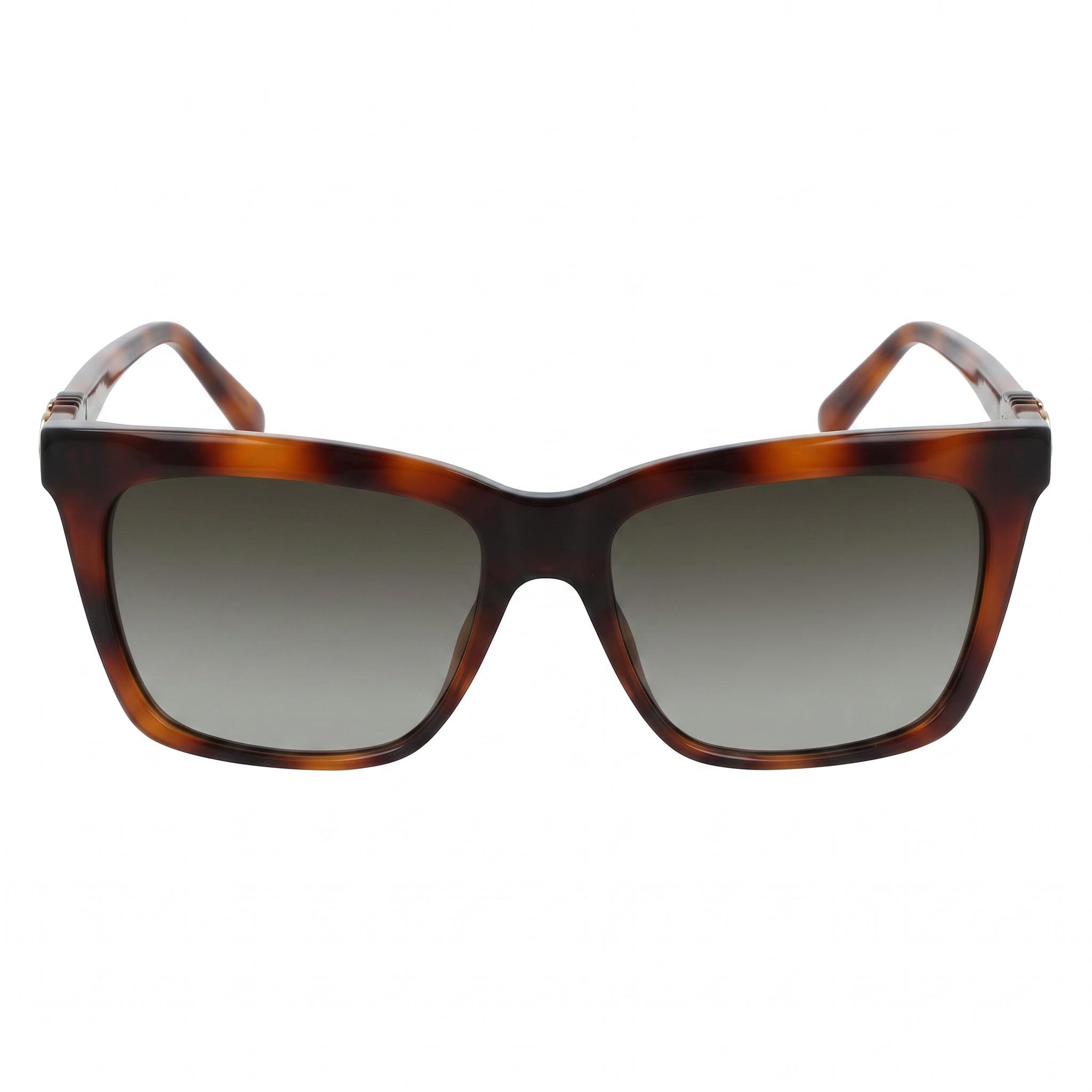 Gafas de sol Ferragamo Sf1027s unisex con montura de plástico Carey y lentes degradadas grises, protección UV del 100%, 55 mm, Photo 2