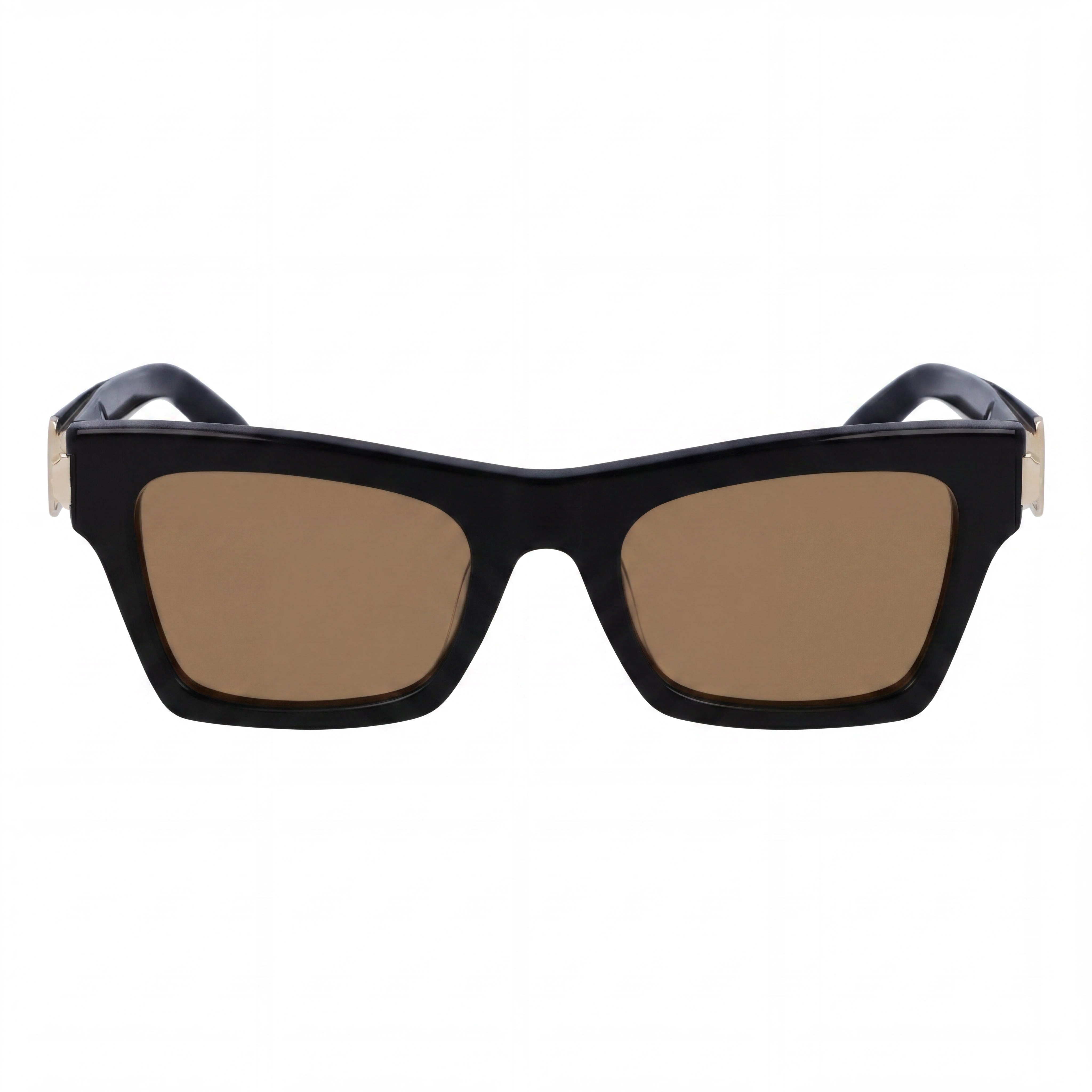 Gafas de sol Ferragamo Sf2013s para mujer, montura de acetato negro y dorado, lentes marrones, protección UV, 52 mm, Photo 2