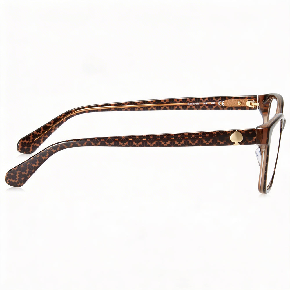 Kate Spade New York KARIANE/F Women's Brown Plastic Rectangular Eyeglasses Frame Lens 53mm Bridge 16mm Temples 145mm