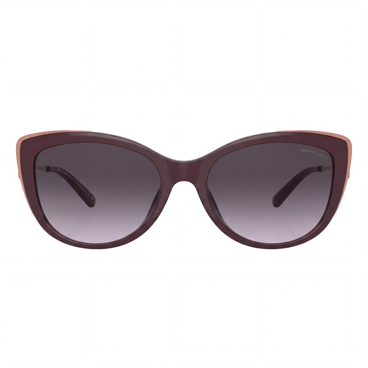 Michael Kors 0mk2127u Women's Plastic Frame Cat Eye UV Protected Sunglasses Cordovan Bronze Gradient Grey 55mm, Photo 2