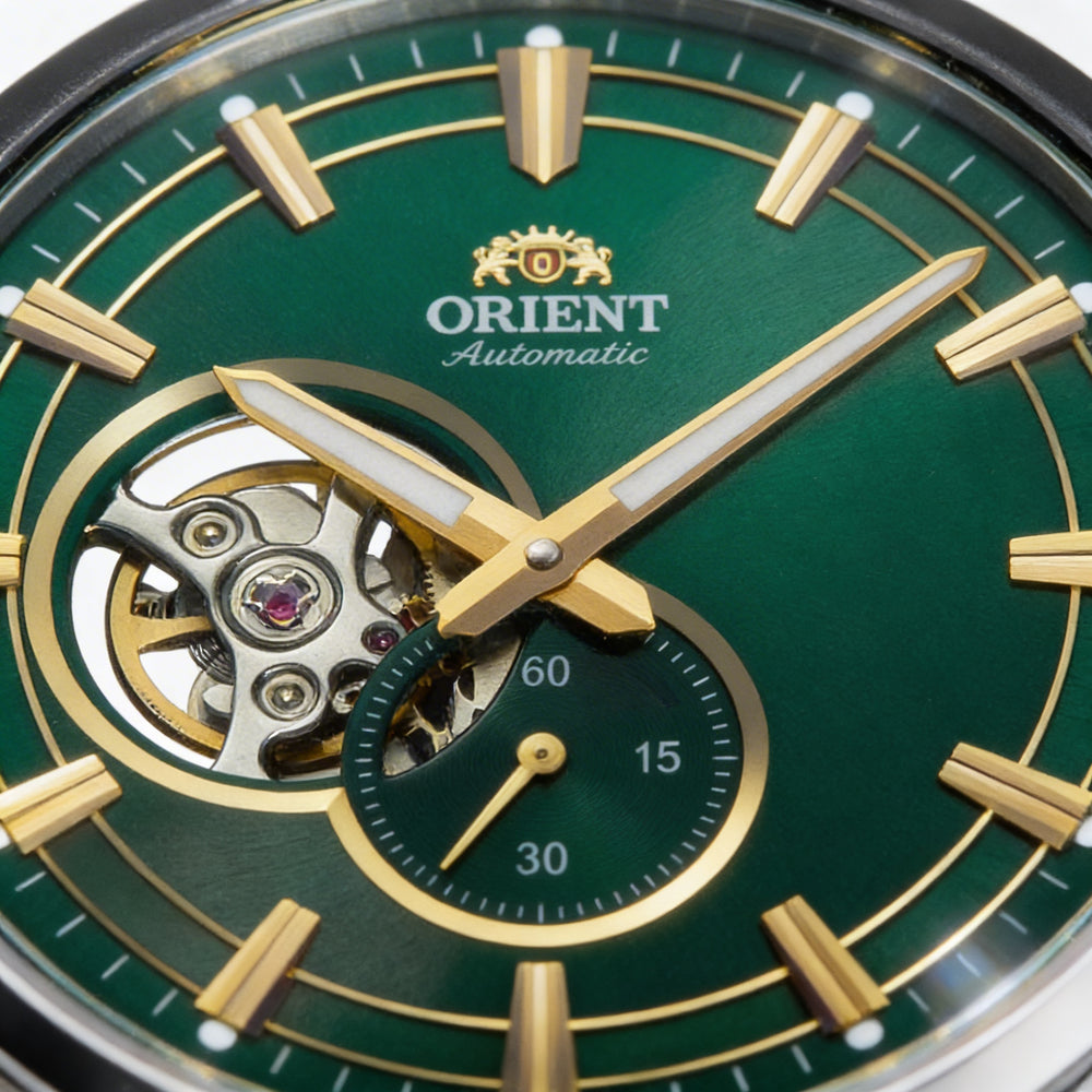 Reloj Orient Contemporary para hombre, automático, informal, de acero inoxidable, esfera verde botella, 42 mm