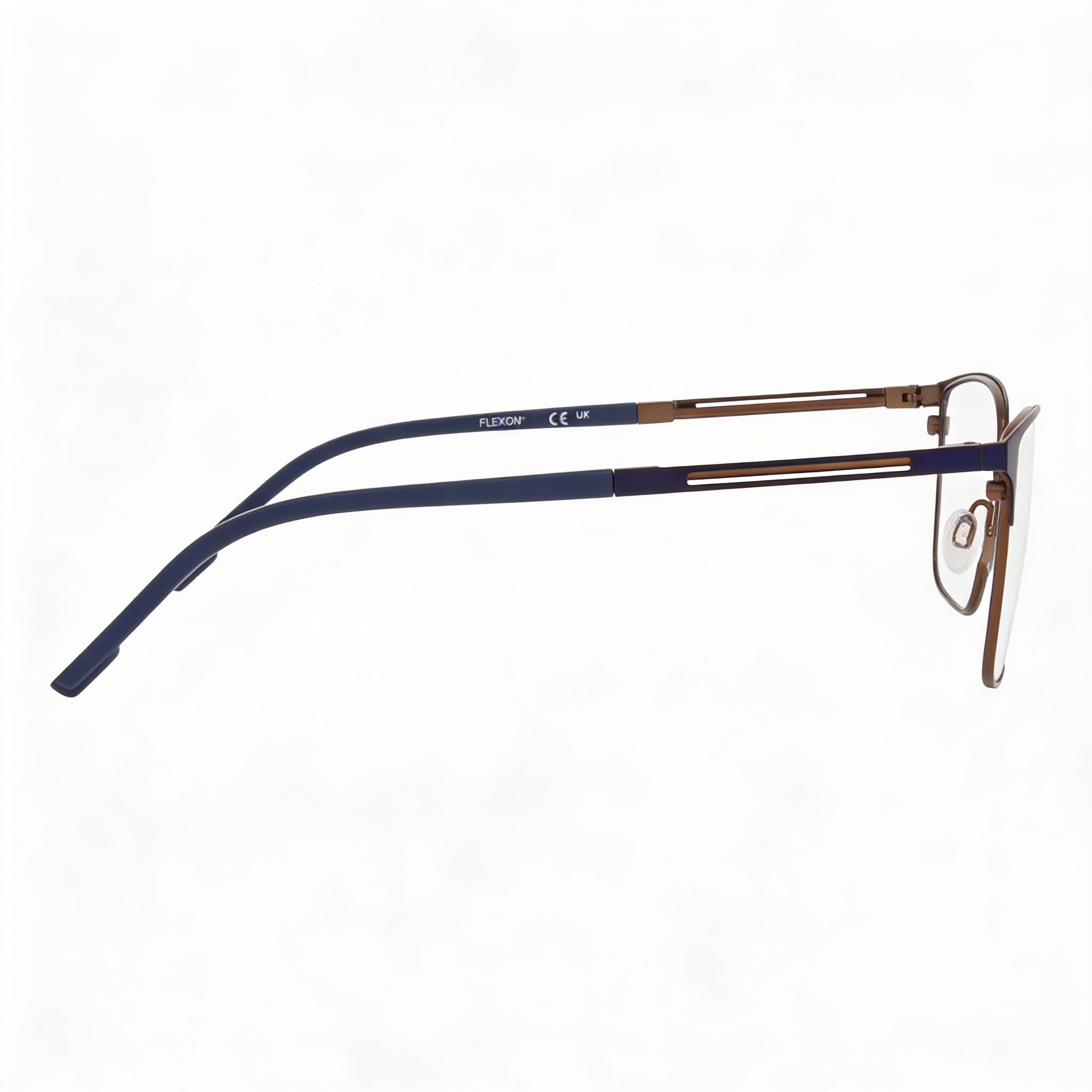 Flexon E1160 Unisex Acetate Eyeglasses with Matte Navy Blue Frame Color and 57mm Lens Width, Photo 3