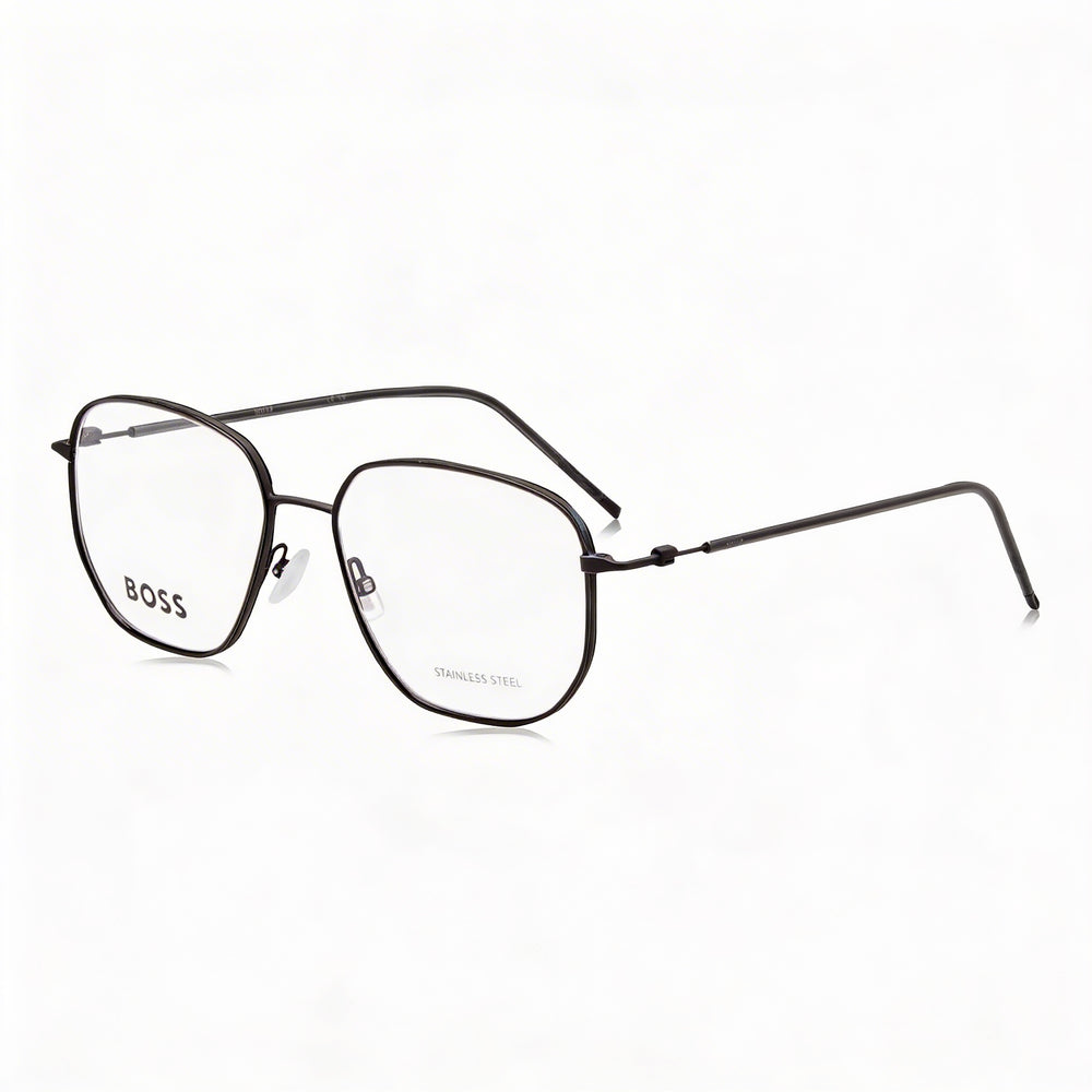 Gafas de sol unisex Hugo Boss Modern Collection Boss 1430 de acero aleado negro mate no polarizadas 53mm