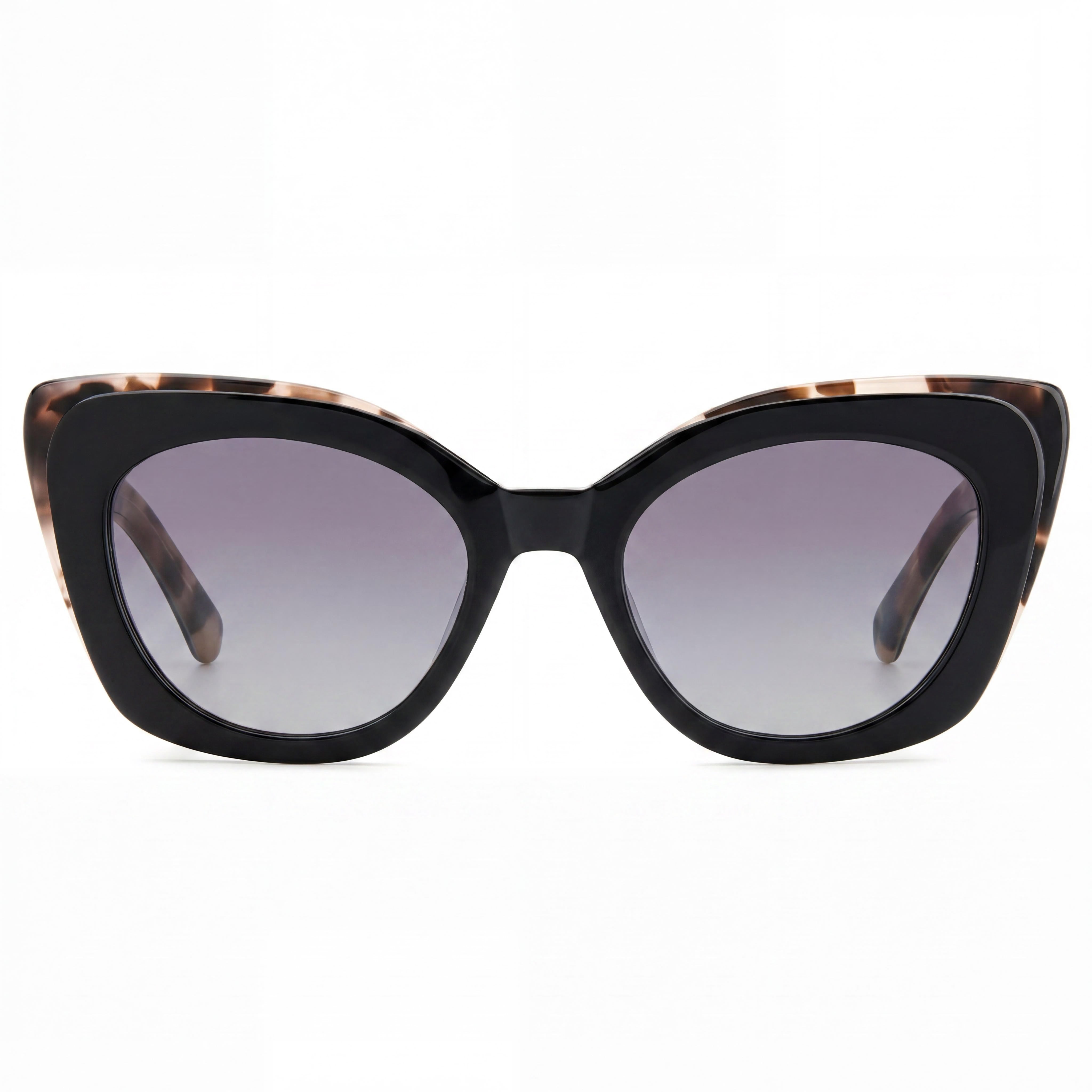 kate spade new york Marigold/S Gafas de sol polarizadas con protección UV para mujer, armazón de plástico gris, negro y rosa habana, lentes grises degradadas, 51 mm, Photo 2