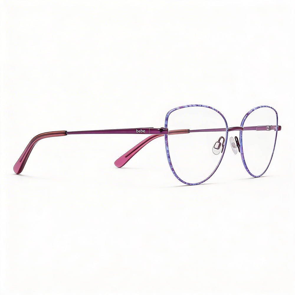 bebe Bb5207 Women's Plum Blossom Metal Clear Eyeglasses 53mm