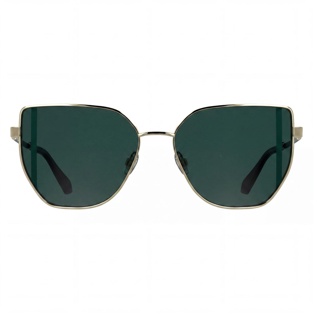 Calvin Klein Jeans Ckj25209s Women's Gold Metal Frame Solid Green Non-Polarized UV Protection Sunglasses 57mm