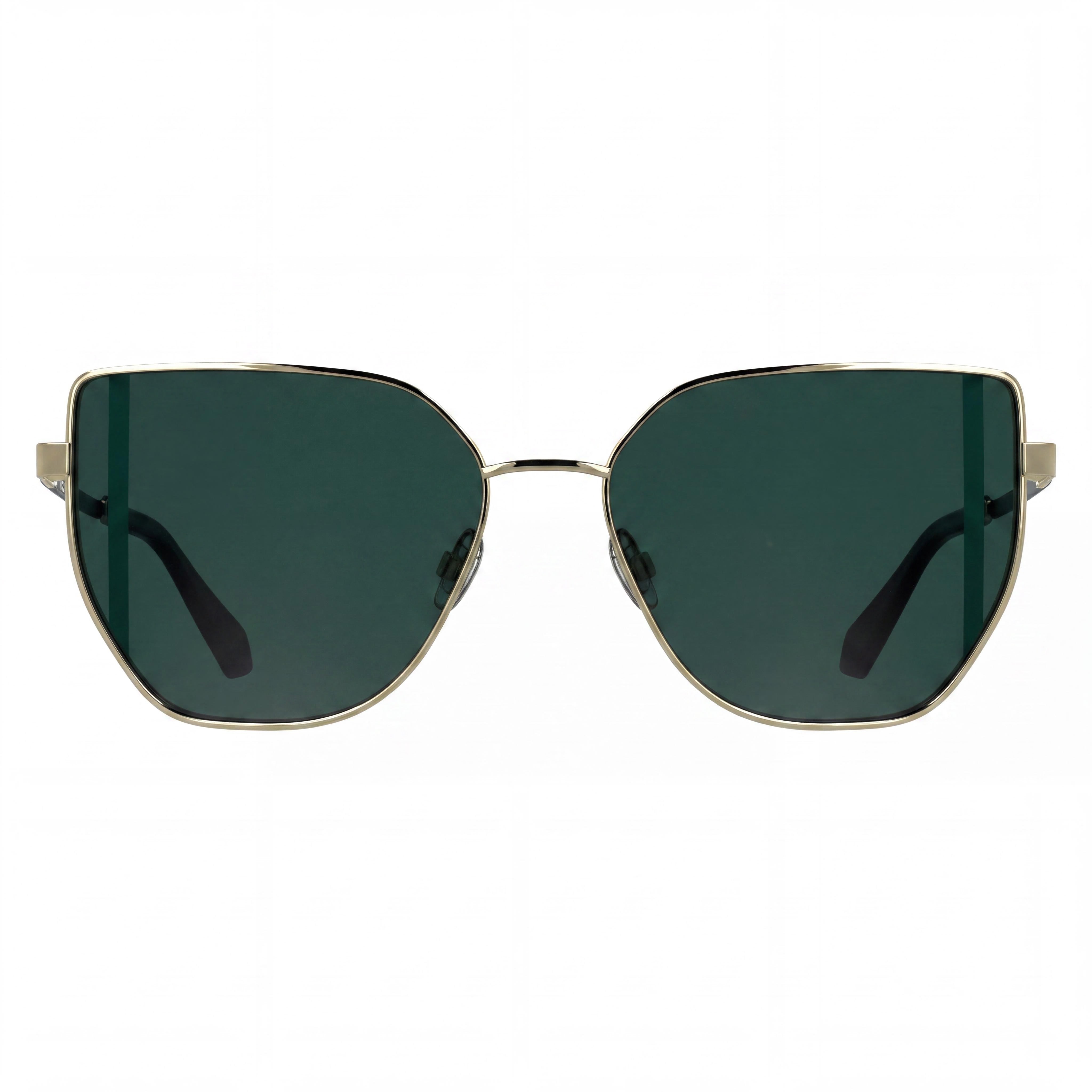 Calvin Klein Jeans Ckj25209s Gafas de sol de mujer con montura metálica dorada, lentes verdes sólidas no polarizadas y protección UV 57mm, Photo 2