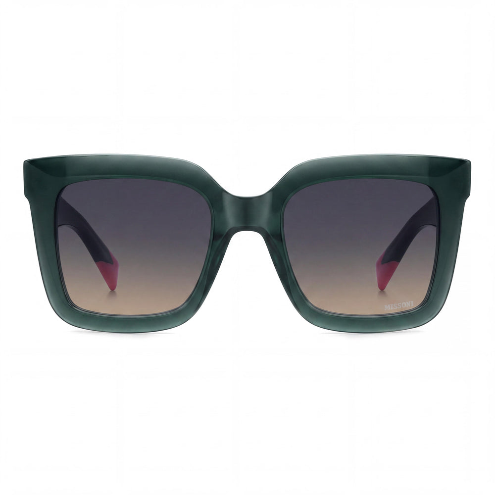 M Missoni Modern Women's Acetate Sunglasses Green Blue Doubleshade Peach UV Protection 52mm