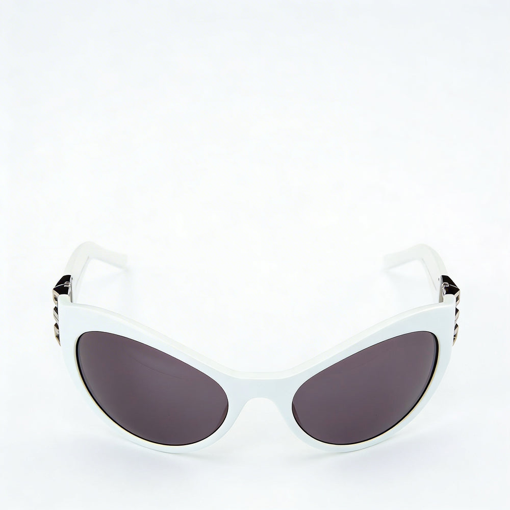 Givenchy Casual Women's White Plastic Frame, Smoke Non-Polarized Lenses with UV 400 Protection, 63mm