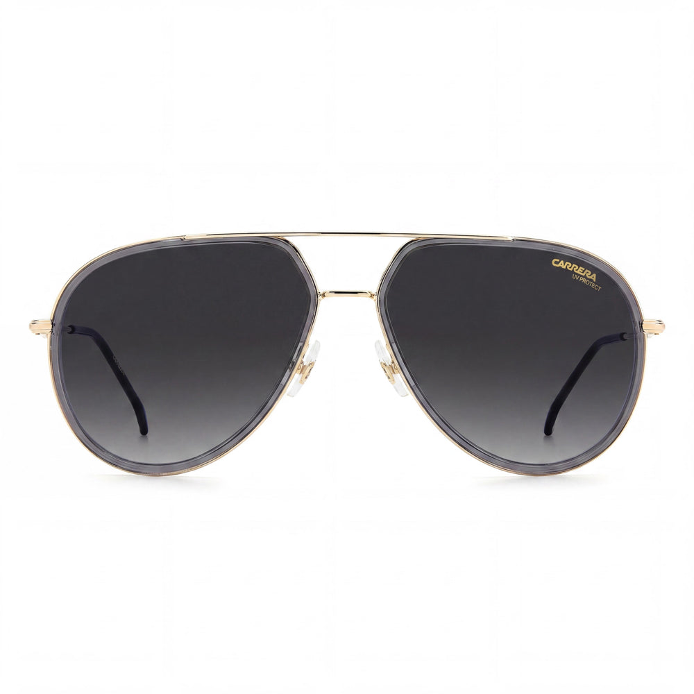 Gafas de sol Carrera 295/S unisex, montura metálica gris, con montura gris polarizada, 100 % UV, 58 mm