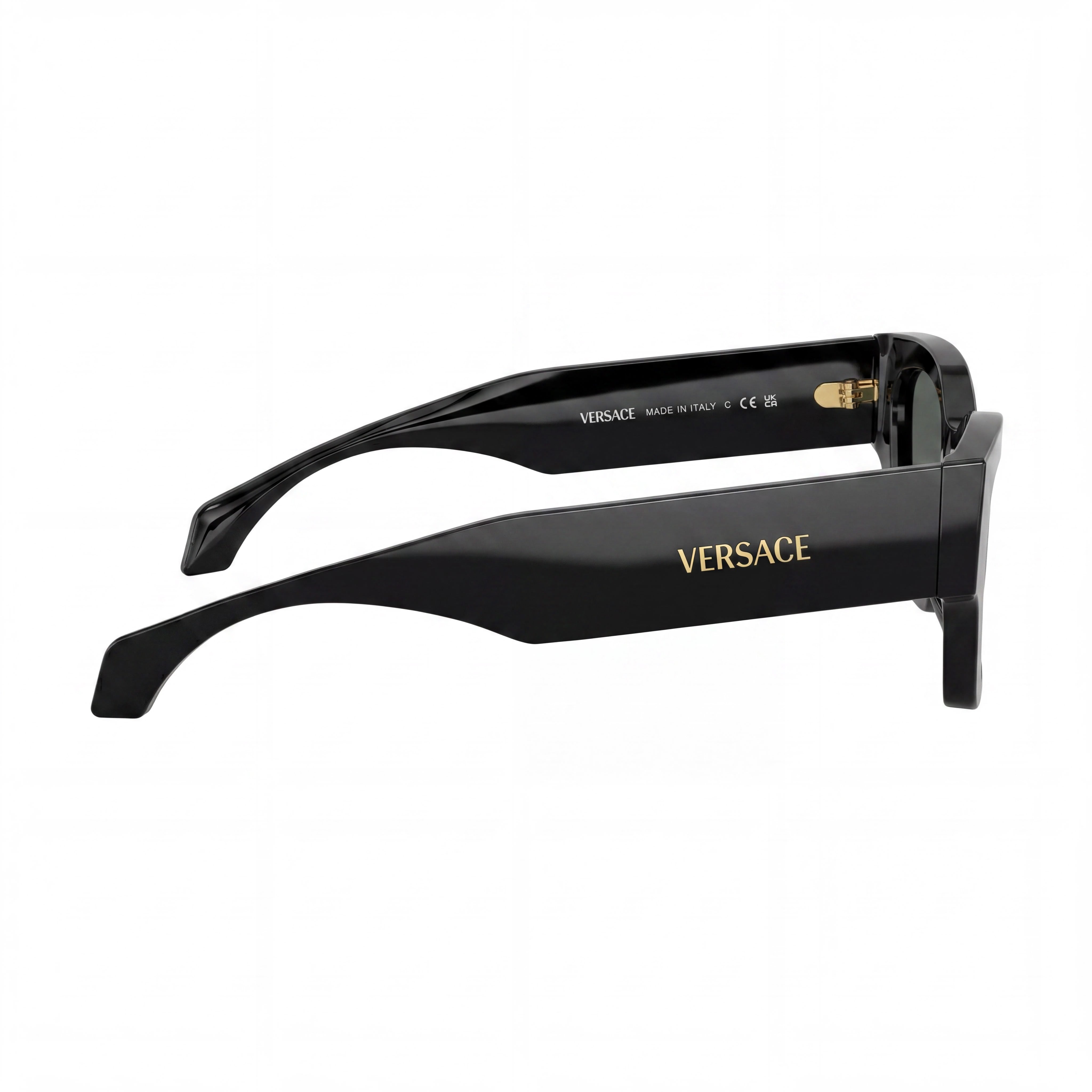 Versace Classic Women's Black Plastic Full Rim Frame Dark Grey Lens UV Protection Sunglasses 53mm, Photo 2