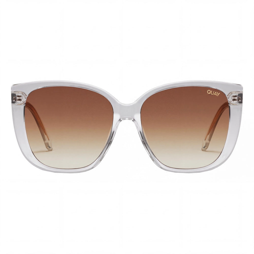QUAY AUSTRALIA Modern Women's Clear Injection Frame Sepia Non-Polarized UV Protection Sunglasses 146mm