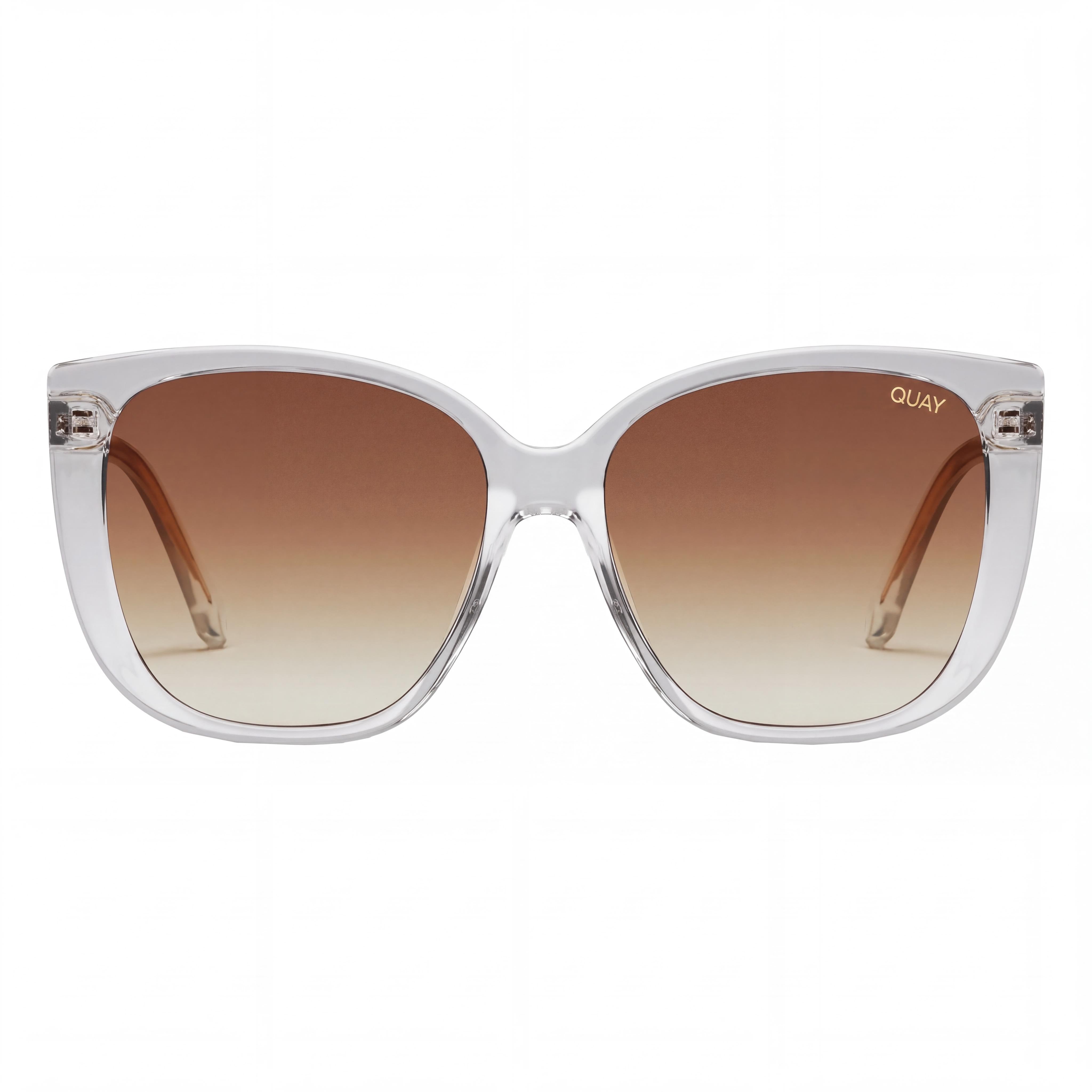 QUAY AUSTRALIA Modern Women's Clear Injection Frame Sepia Non-Polarized UV Protection Sunglasses 146mm, Photo 2