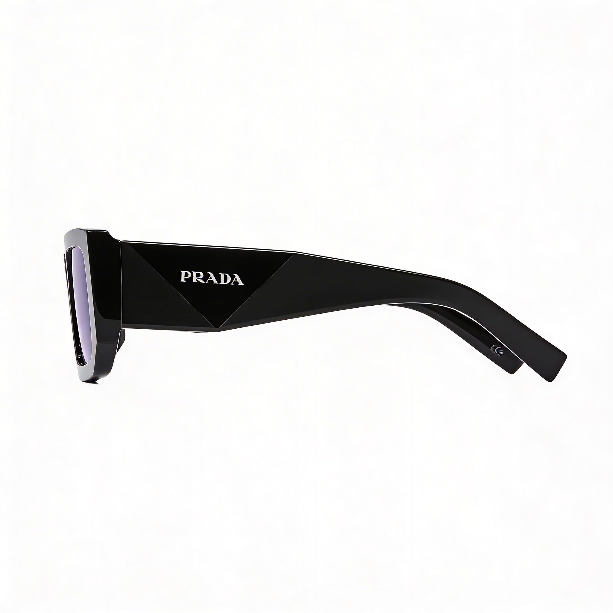 Gafas de sol Prada Classic para hombre, de policarbonato, montura negra, azul y violeta, lentes multicolor, protección UV, no polarizadas, 53 mm, Photo 2