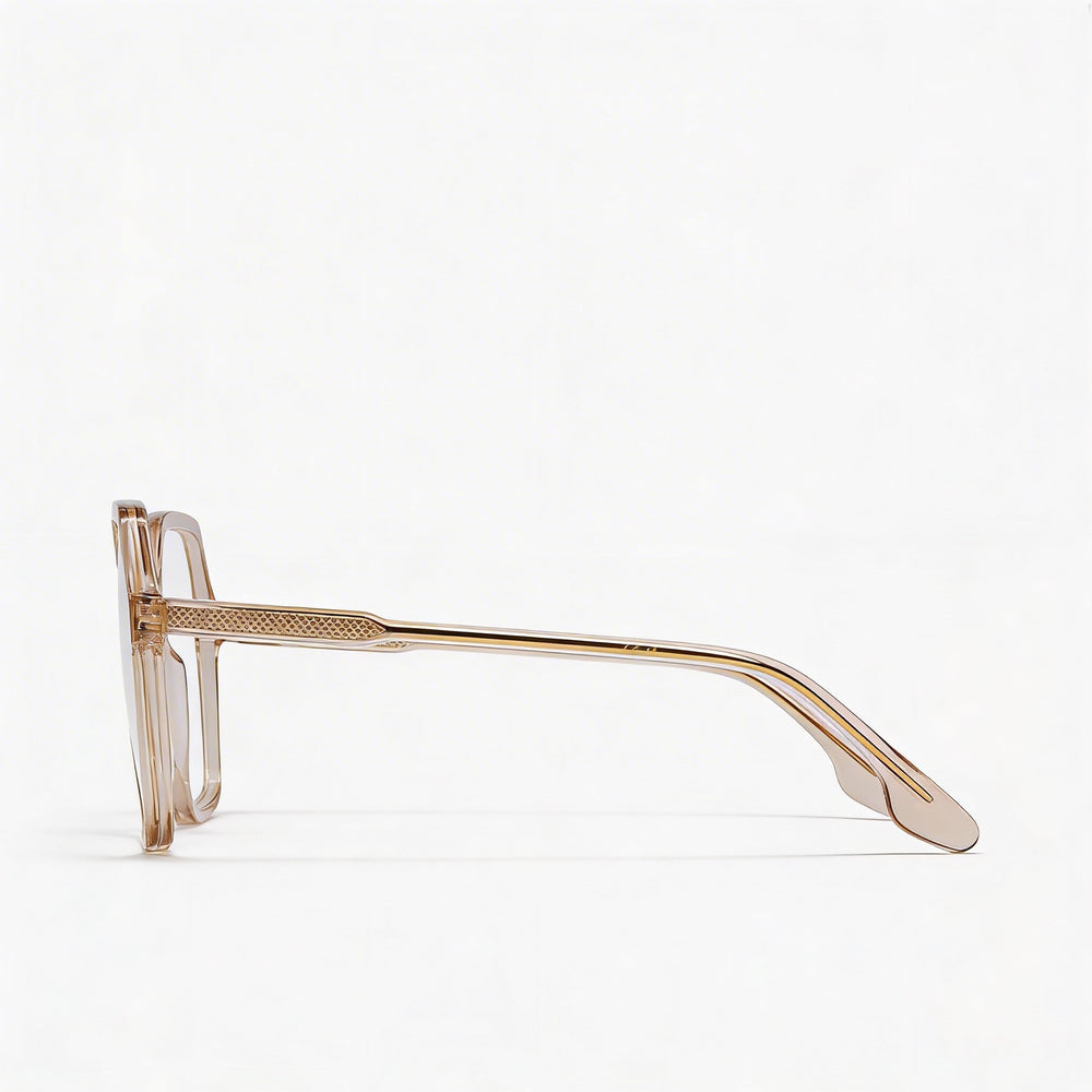 Gafas oftálmicas Victoria Beckham Vb2650 para mujer en beige transparente, lente de 57 mm, puente de 15 mm, patilla de 140 mm