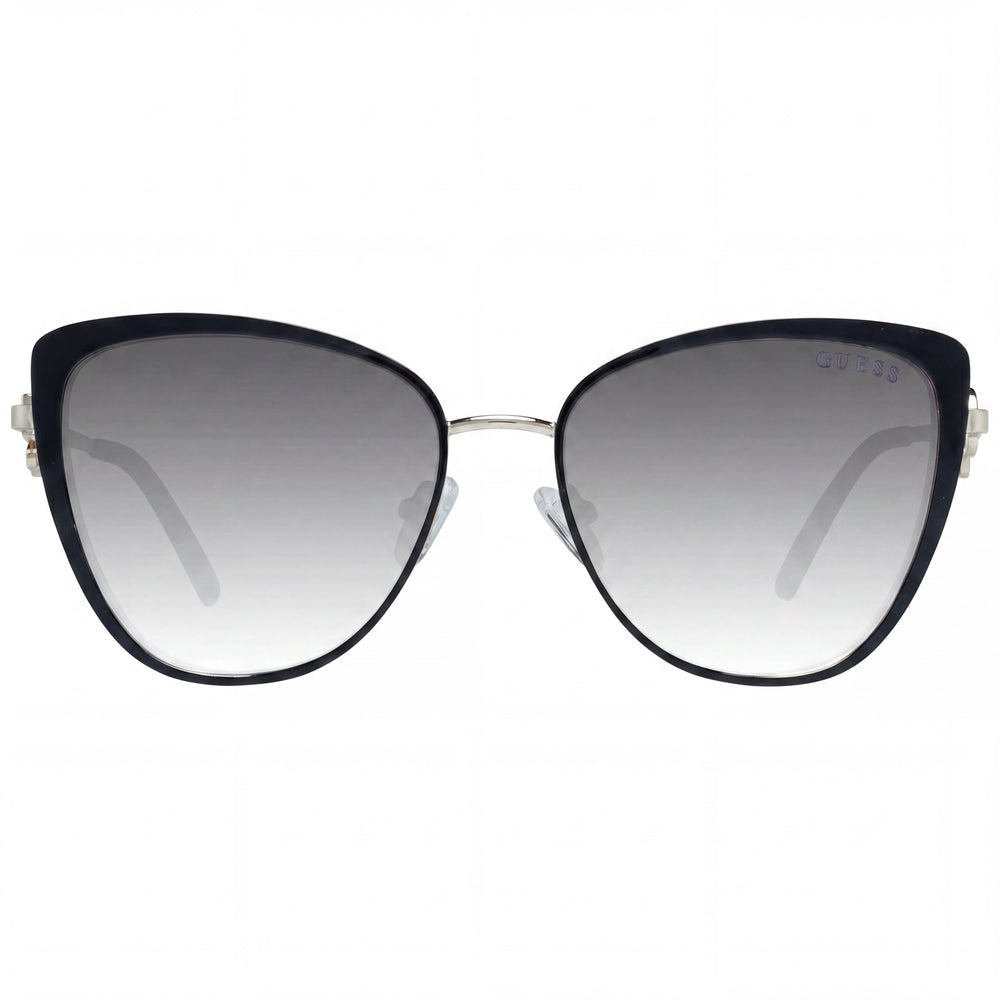 Guess GF6141 01B Shiny Black Cat Eye Sunglasses Unisex, 56mm