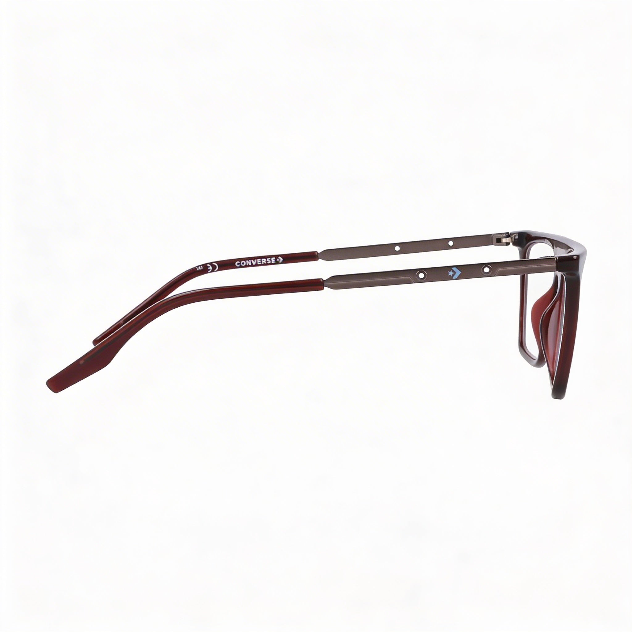 Converse Cv8009 Men's Prescription Ready Eyeglasses, Crystal Bloodstone Frame, Featuring Transparent Demo Lenses, Size 53-17-145, Photo 3