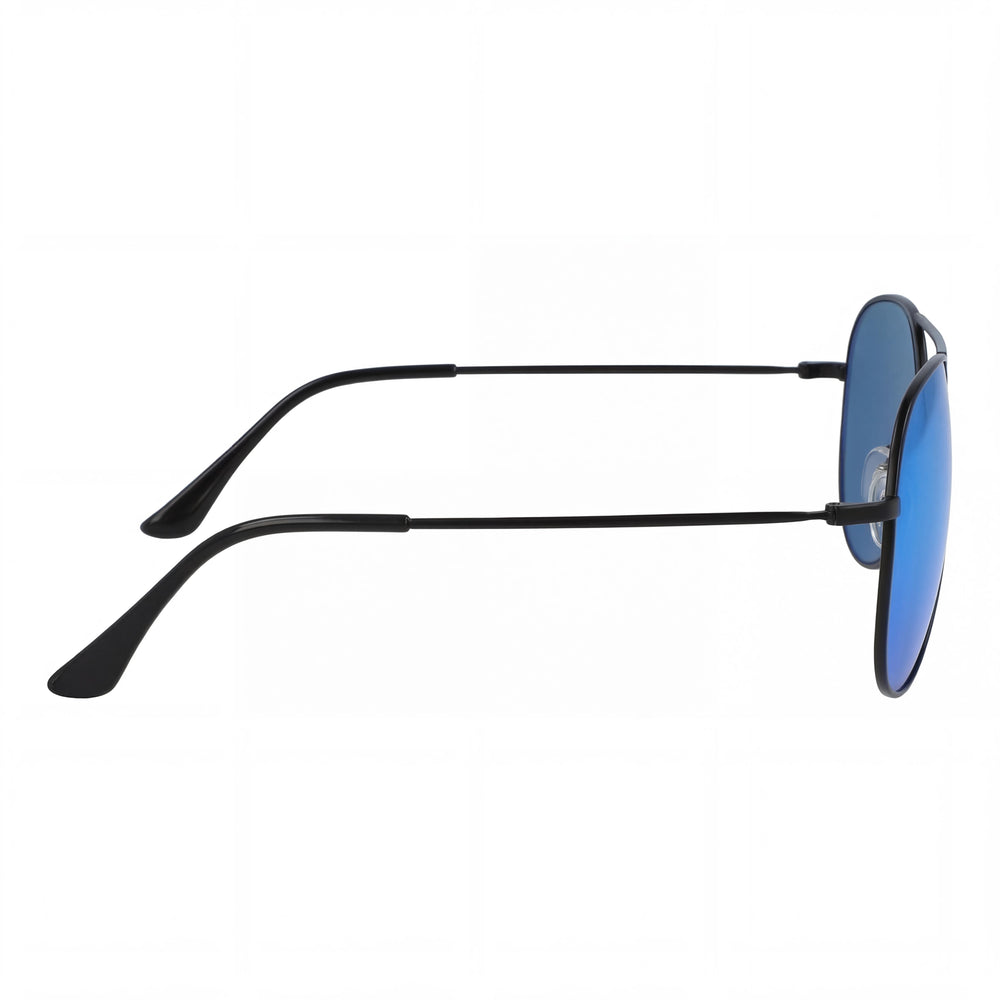 Columbia C113SP NORWESTER Gafas de sol de metal unisex, montura negra satinada, lentes azules polarizadas con protección UV, 59 mm