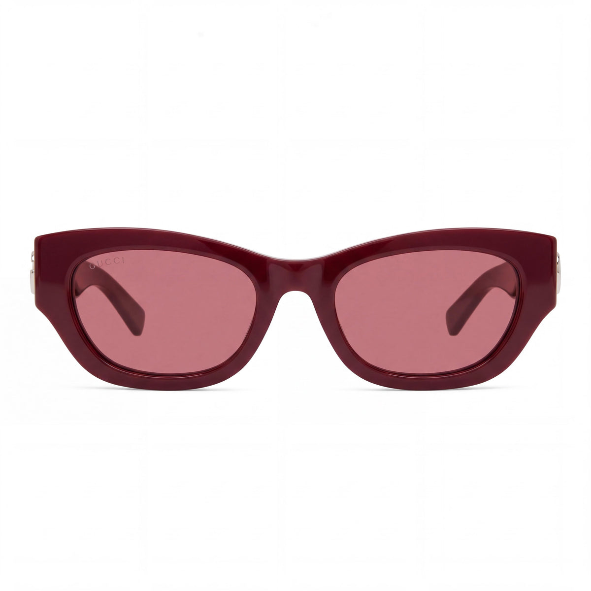 Gafas de sol Gucci GG1954SA modernas para mujer, con montura cuadrada de acetato en color rojo borgoña y lentes negras, 53-20-145mm, Photo 2