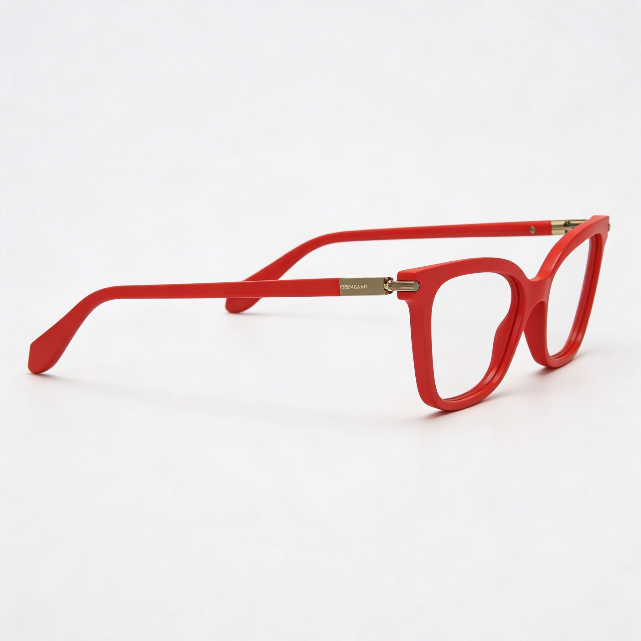 Gafas Ferragamo SF2991 para hombre con montura metálica roja y lentes transparentes, ancho de lente: 51 mm, puente: 17 mm, patilla: 140 mm, Photo 3