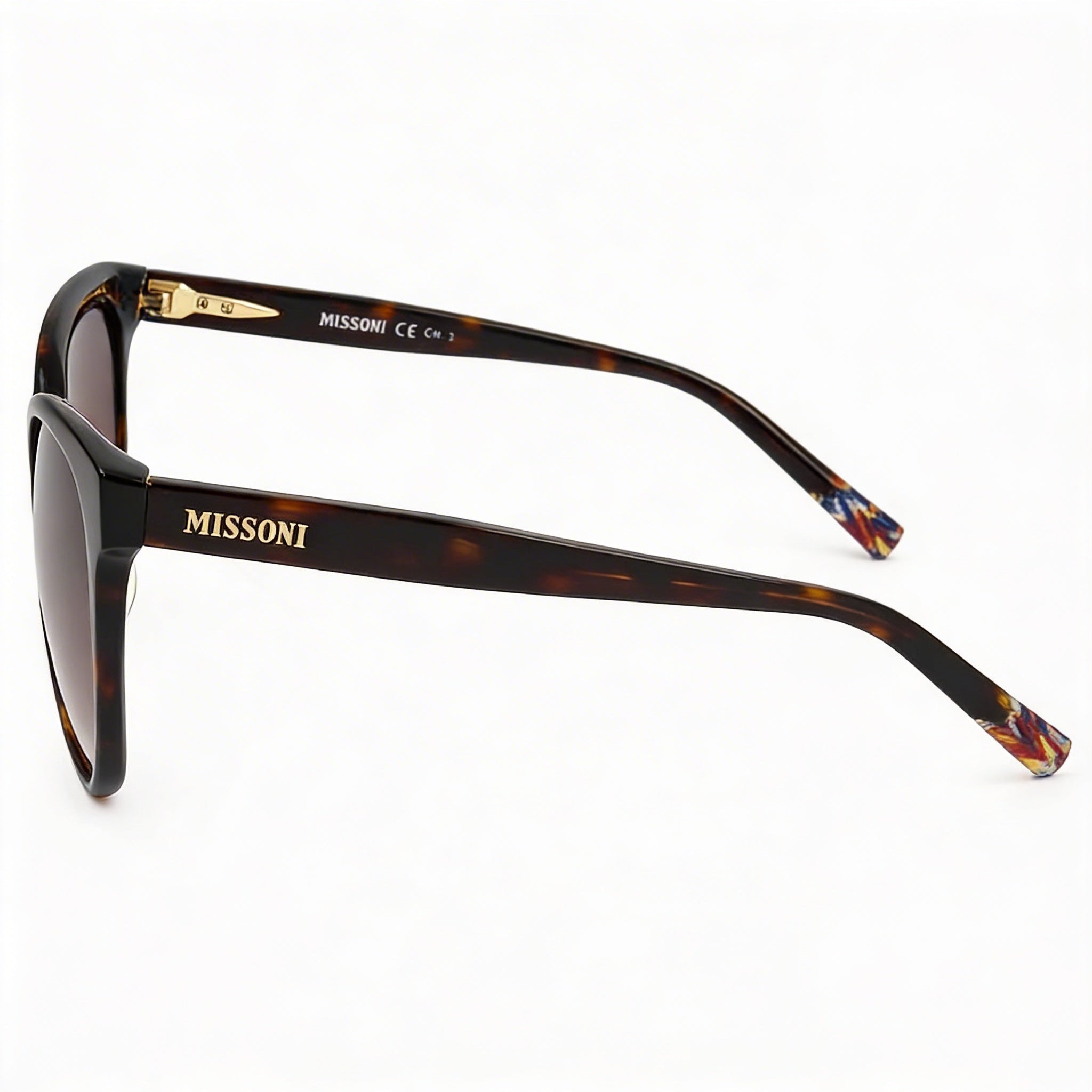 M Missoni Classic Women's UV Protected Havana Acetate Frame with Polycarbonate Lenses Sunglasses 54mm, Photo 2