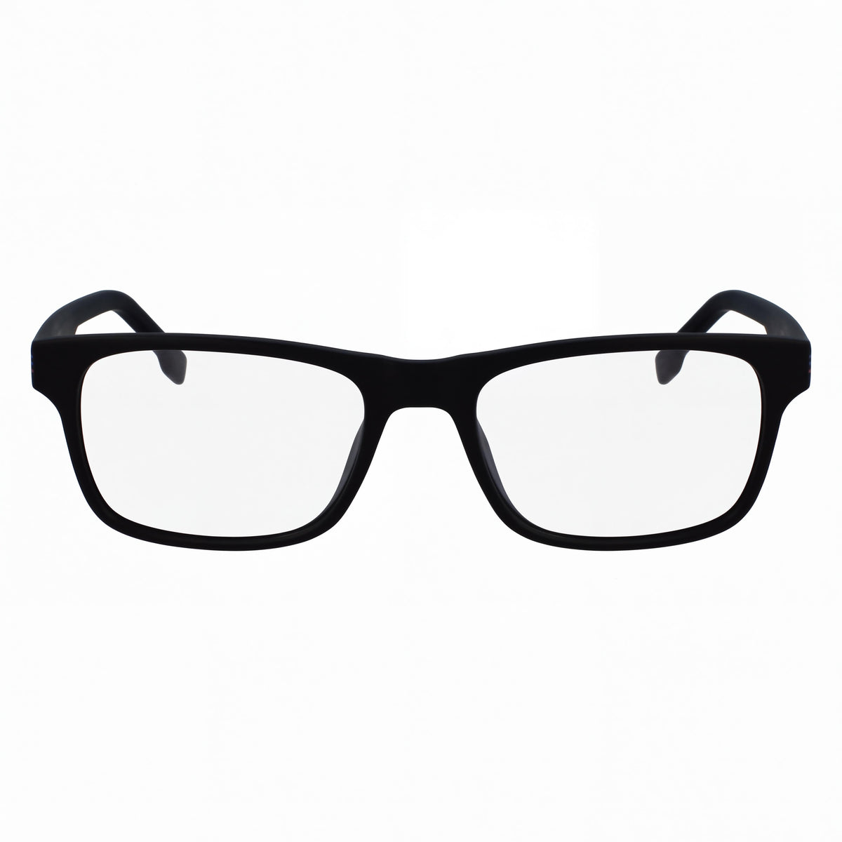 Montura óptica para hombre Lacoste Casual de plástico negro mate con lentes transparentes, talla 55-18-145, Photo 2